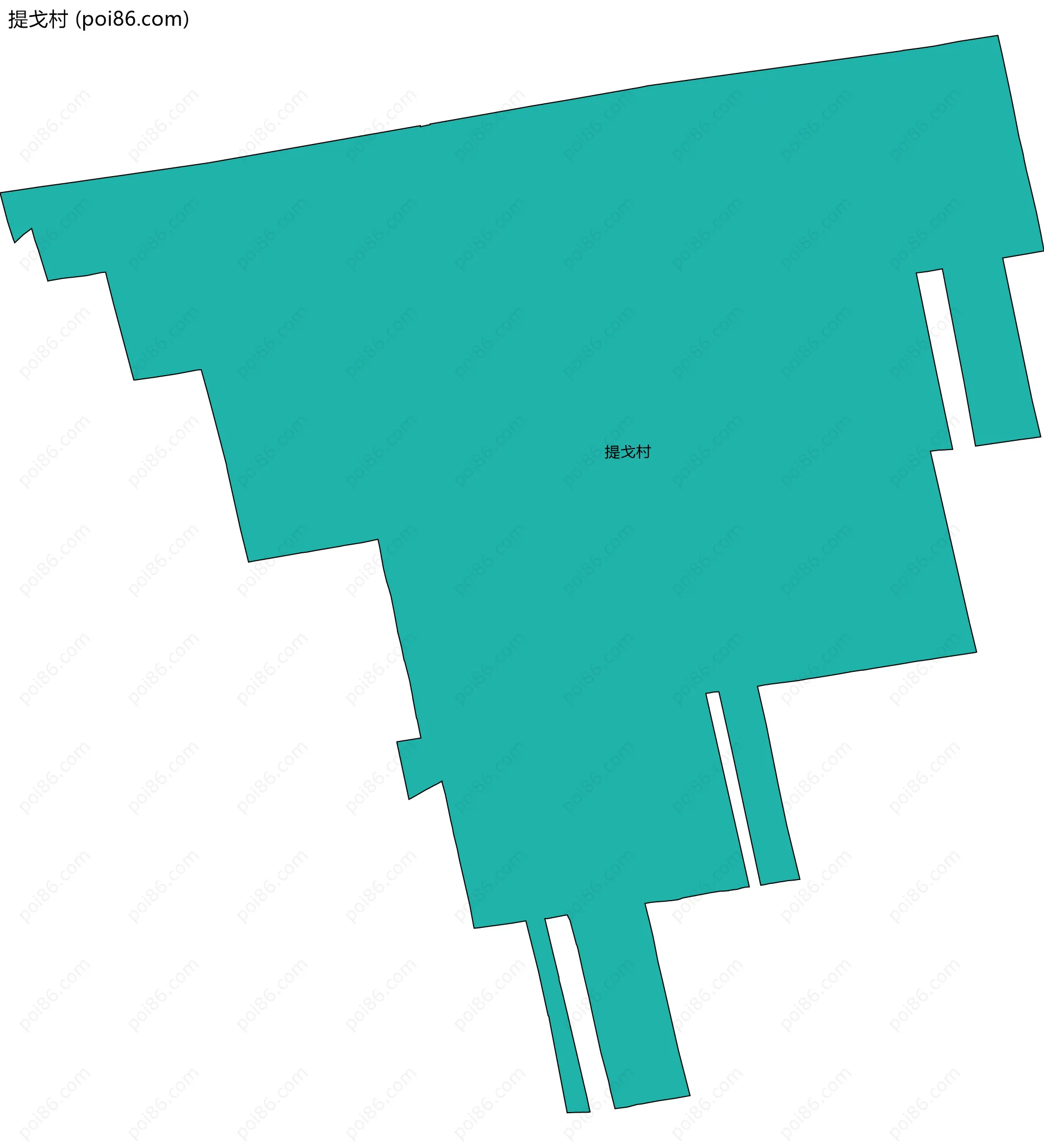 提戈村边界地图