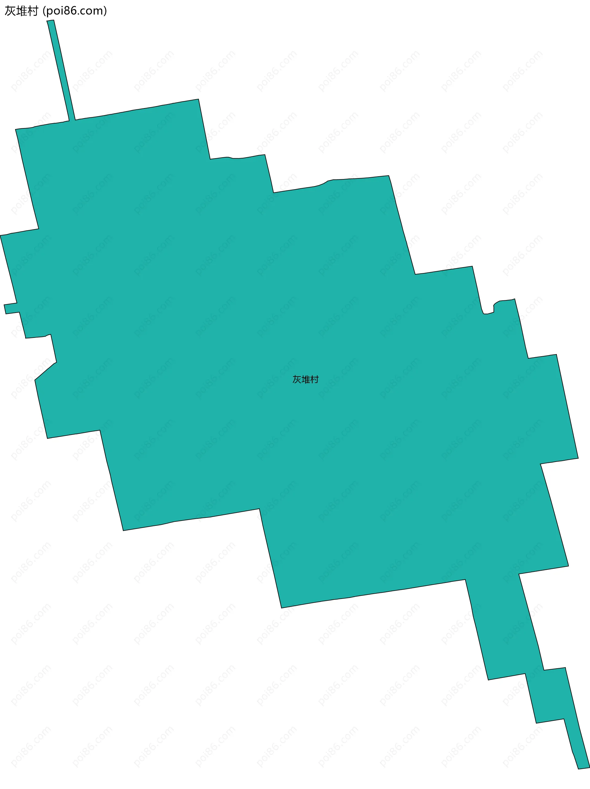 灰堆村边界地图