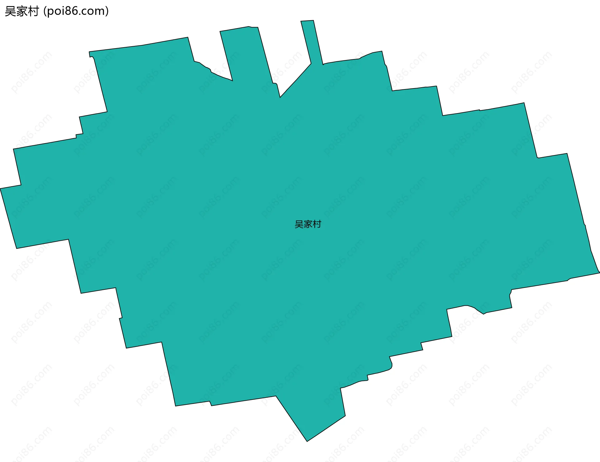 吴家村边界地图