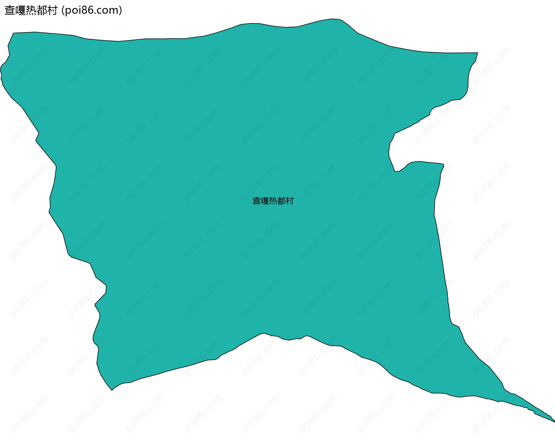 查嘎热都村边界地图