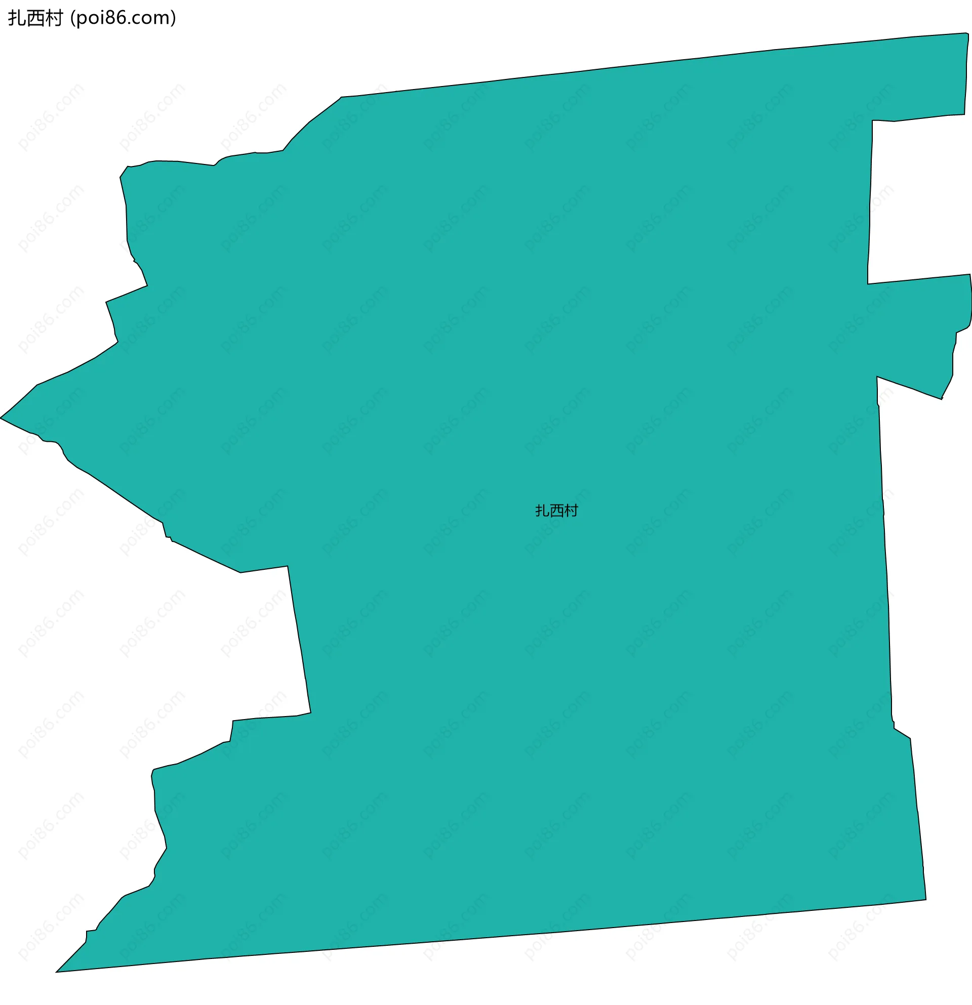 扎西村边界地图