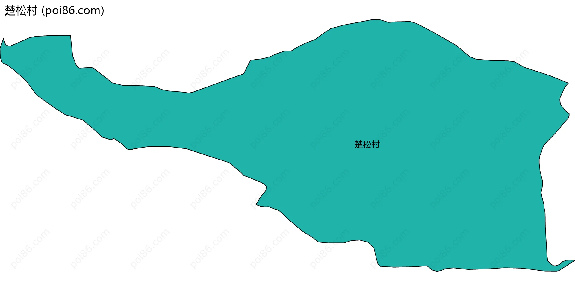楚松村边界地图