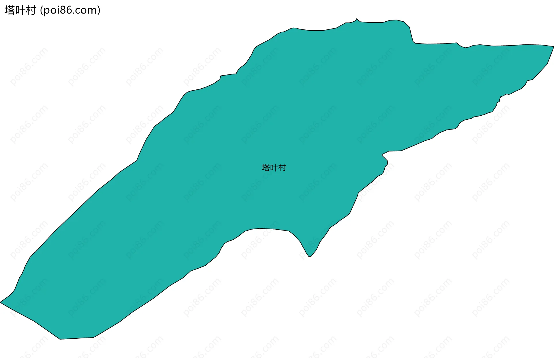 塔叶村边界地图