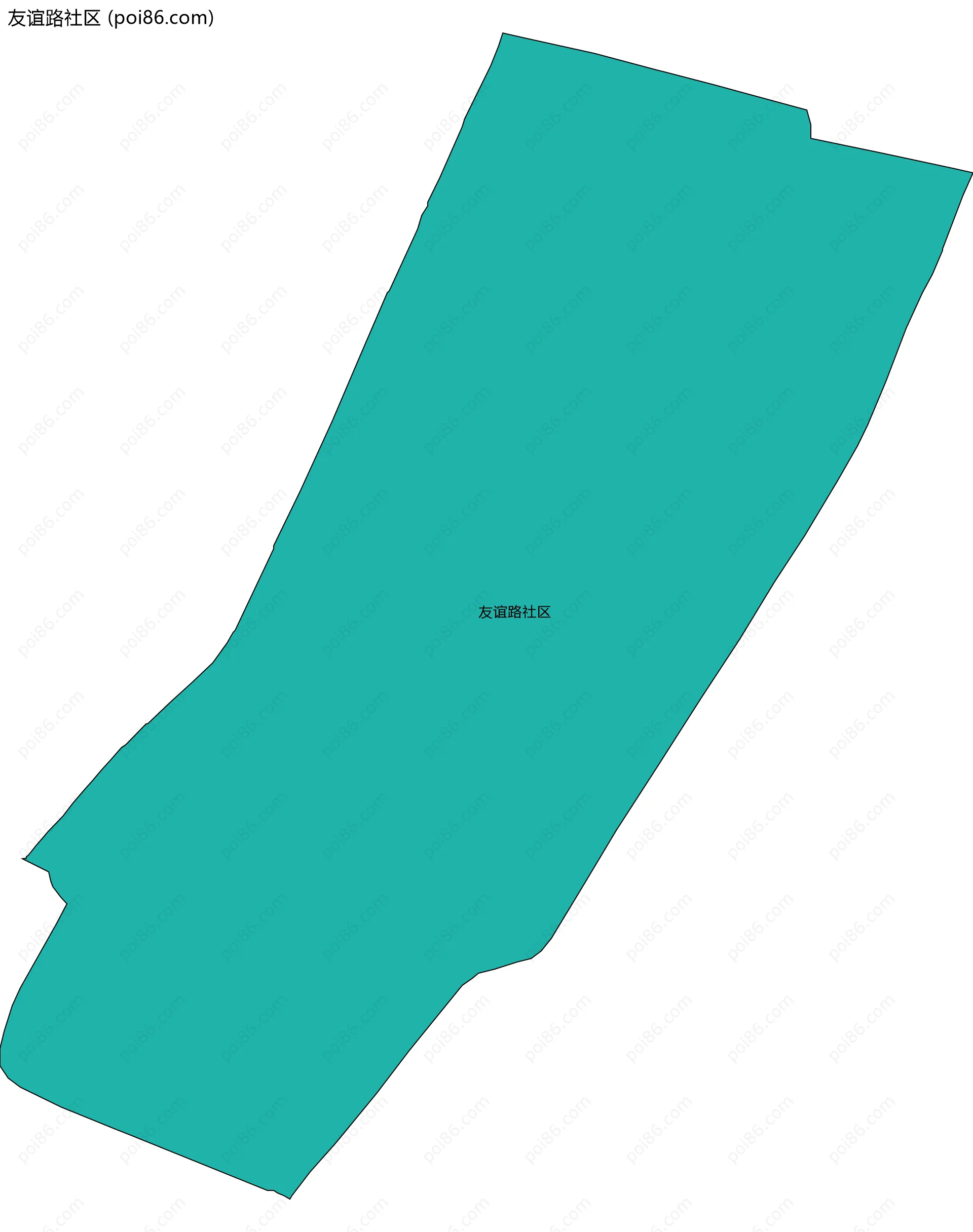 友谊路社区边界地图