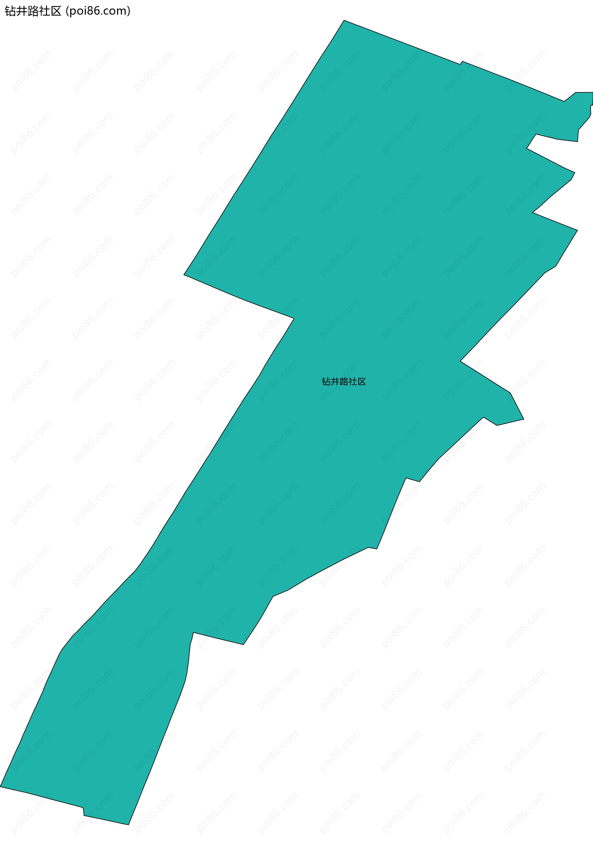 钻井路社区边界地图