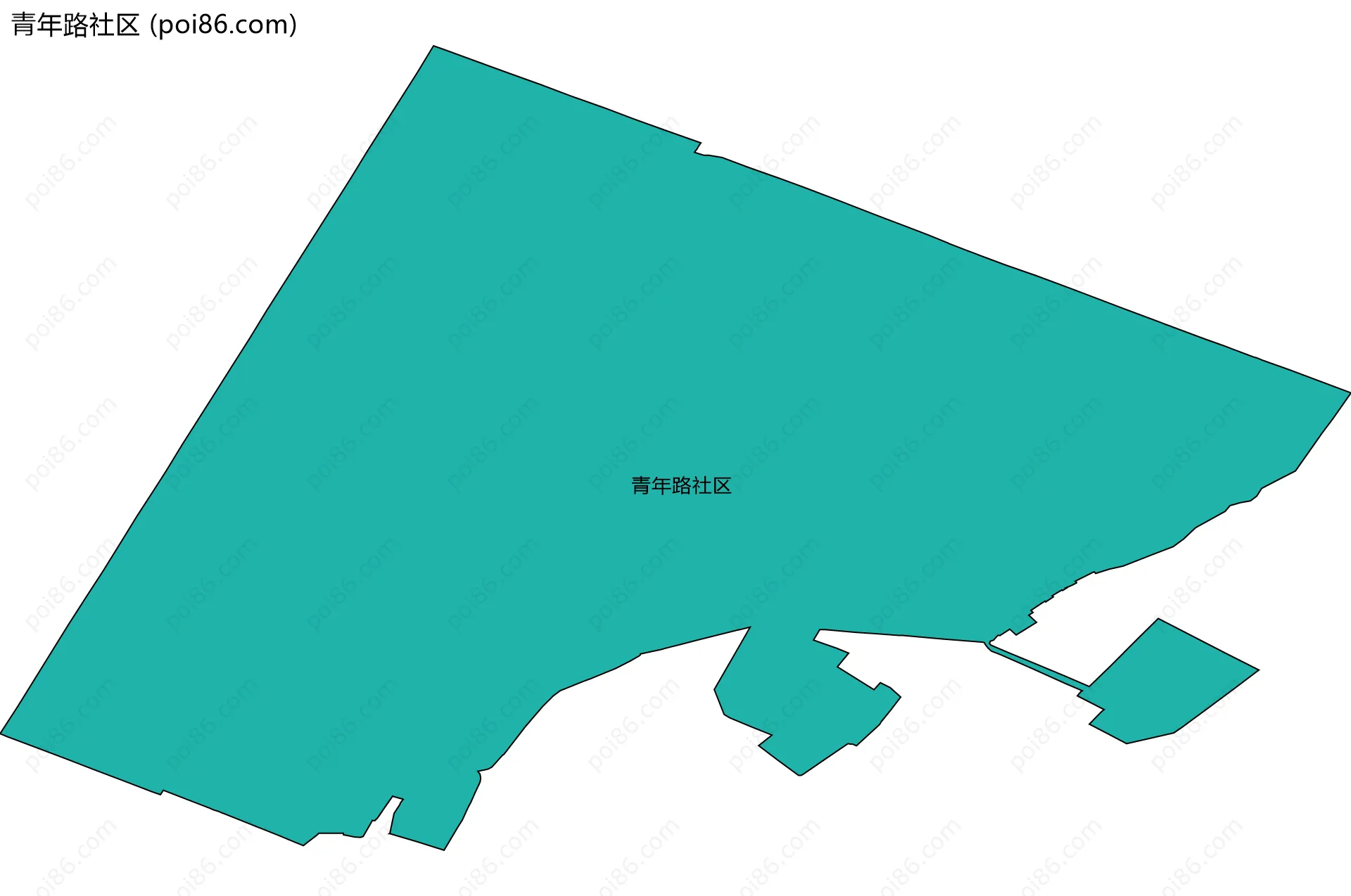青年路社区边界地图