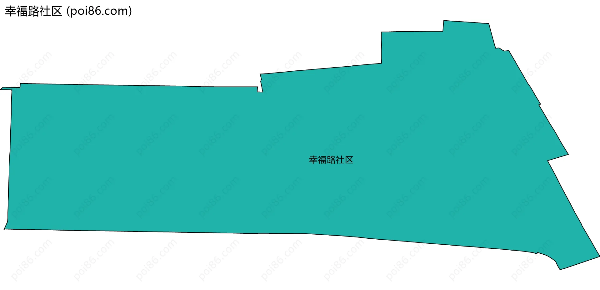 幸福路社区边界地图