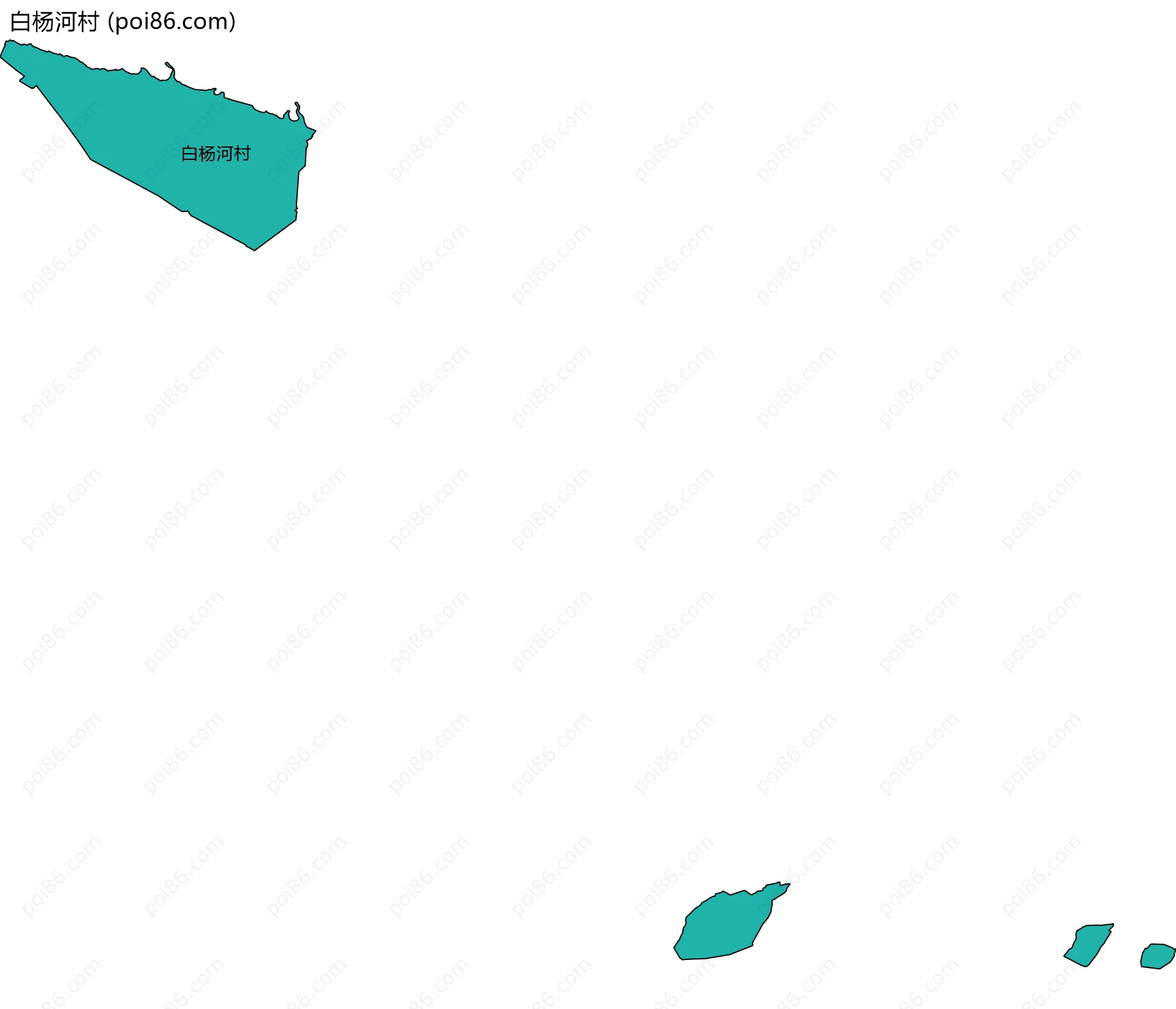 白杨河村边界地图