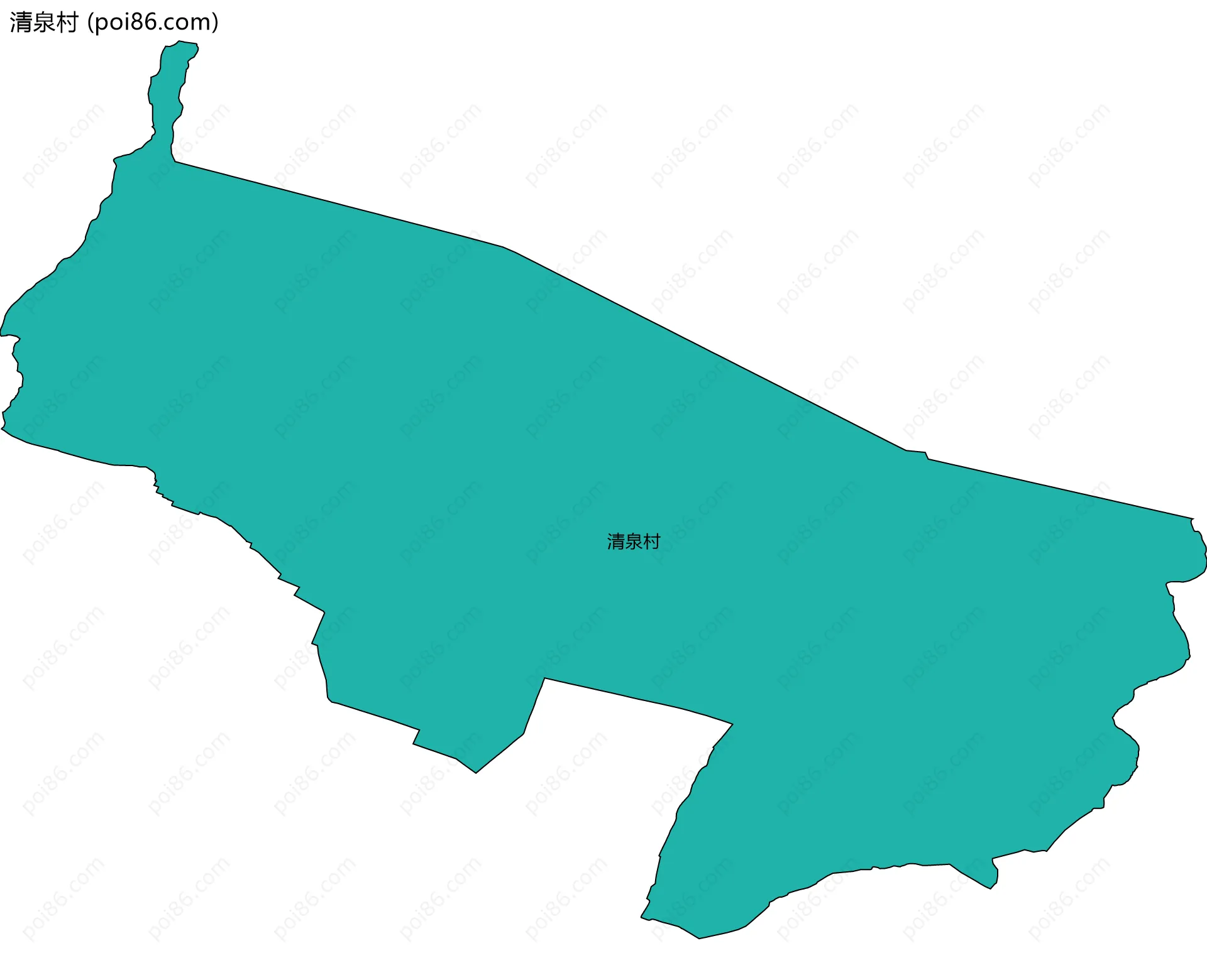 清泉村边界地图