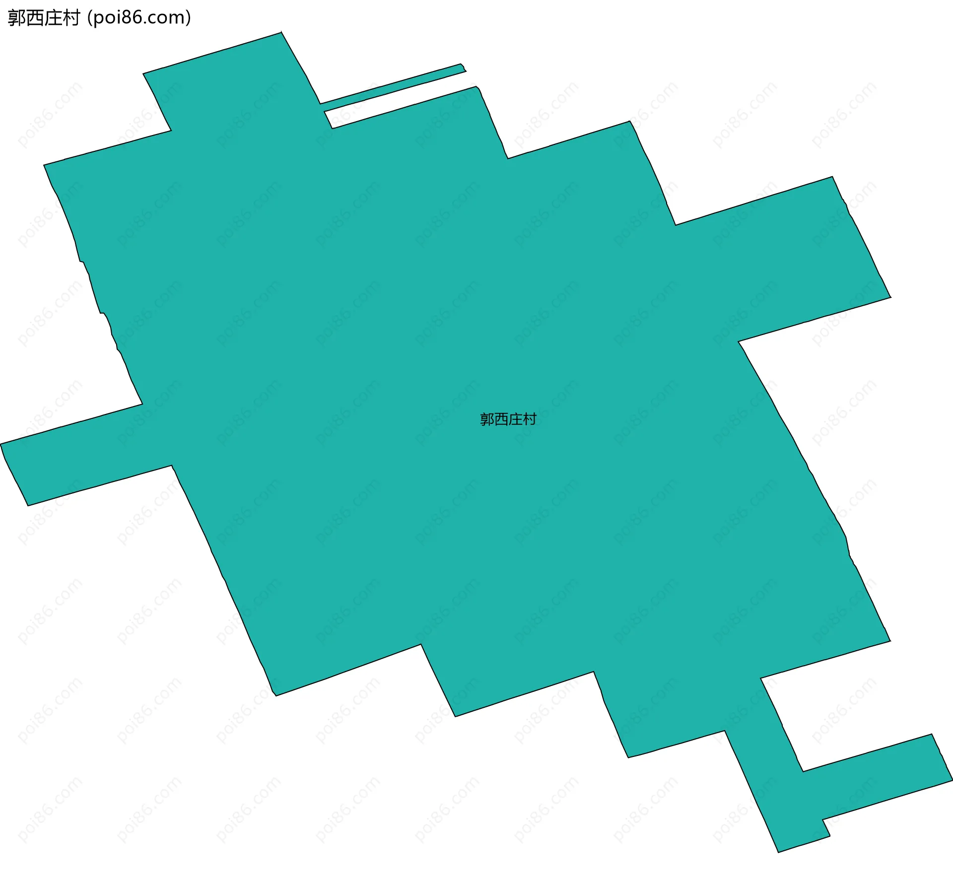 郭西庄村边界地图