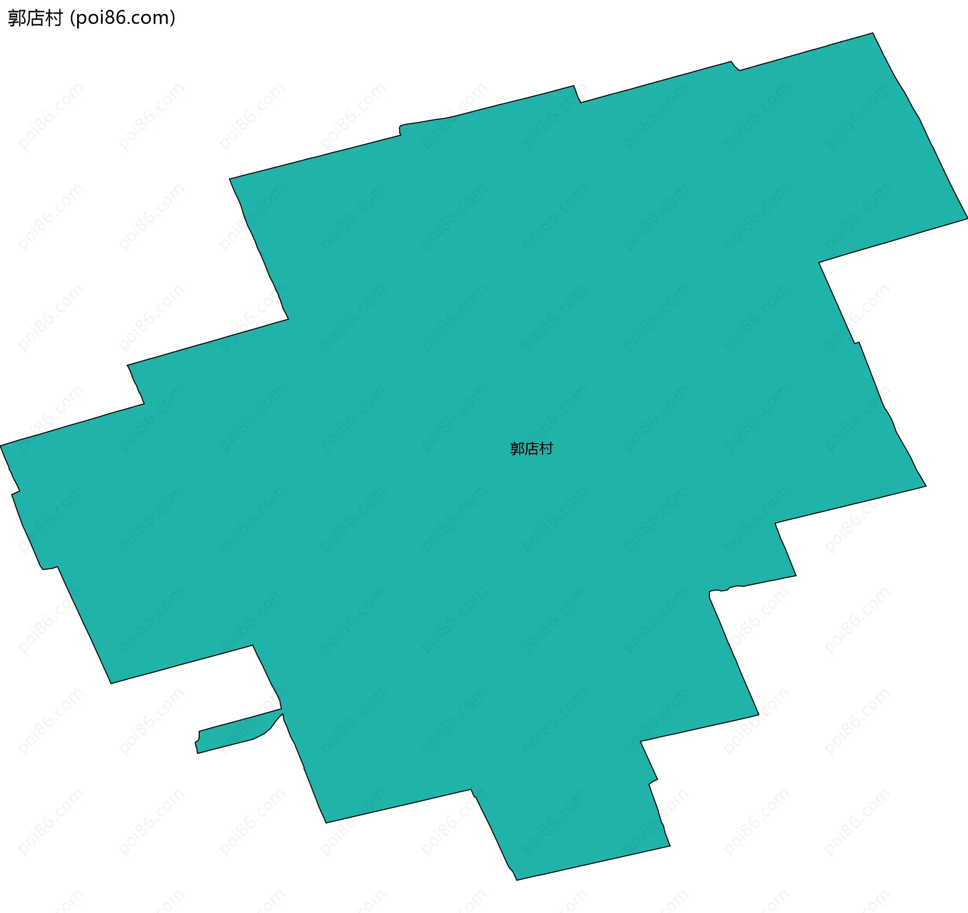 郭店村边界地图