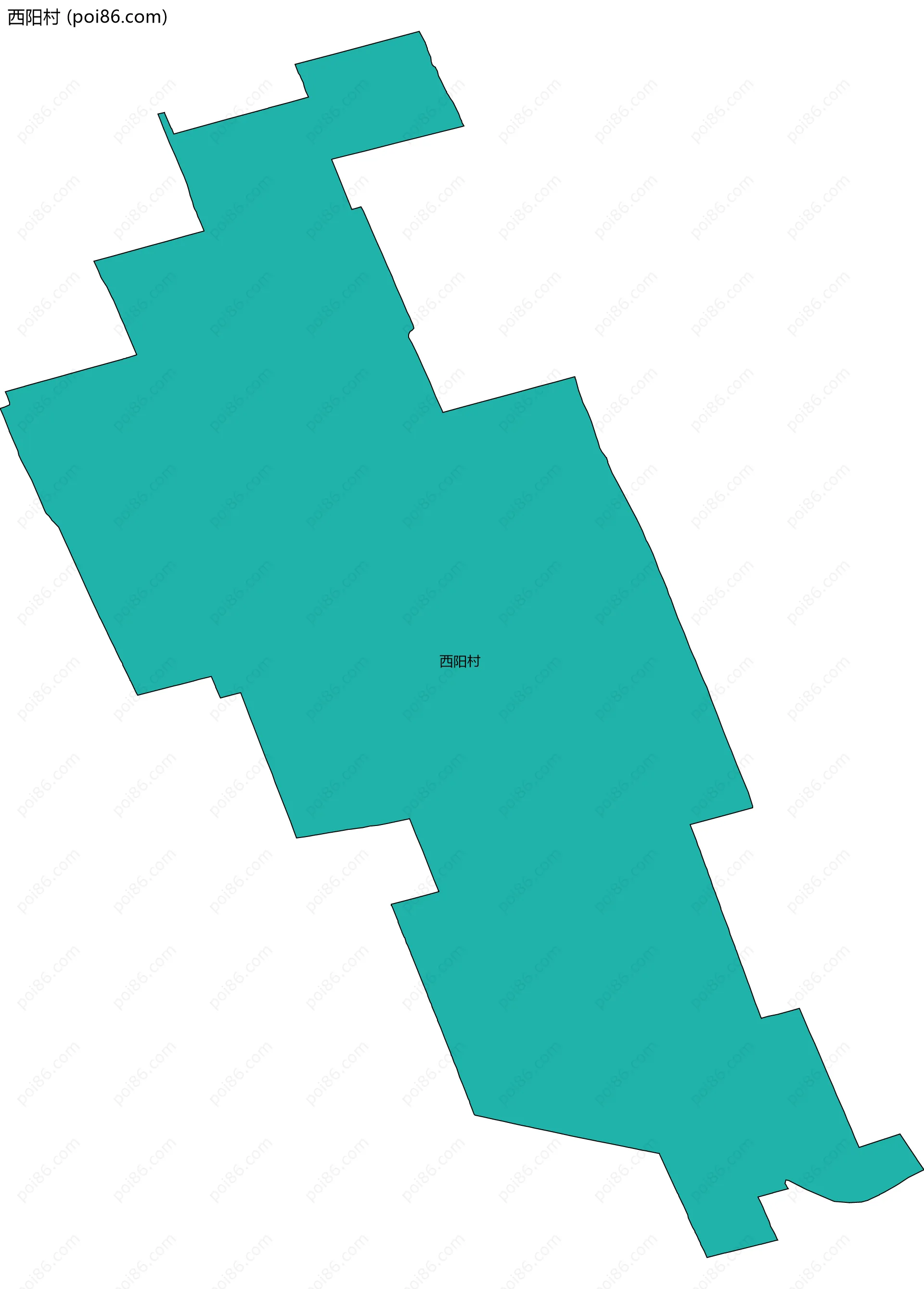 西阳村边界地图