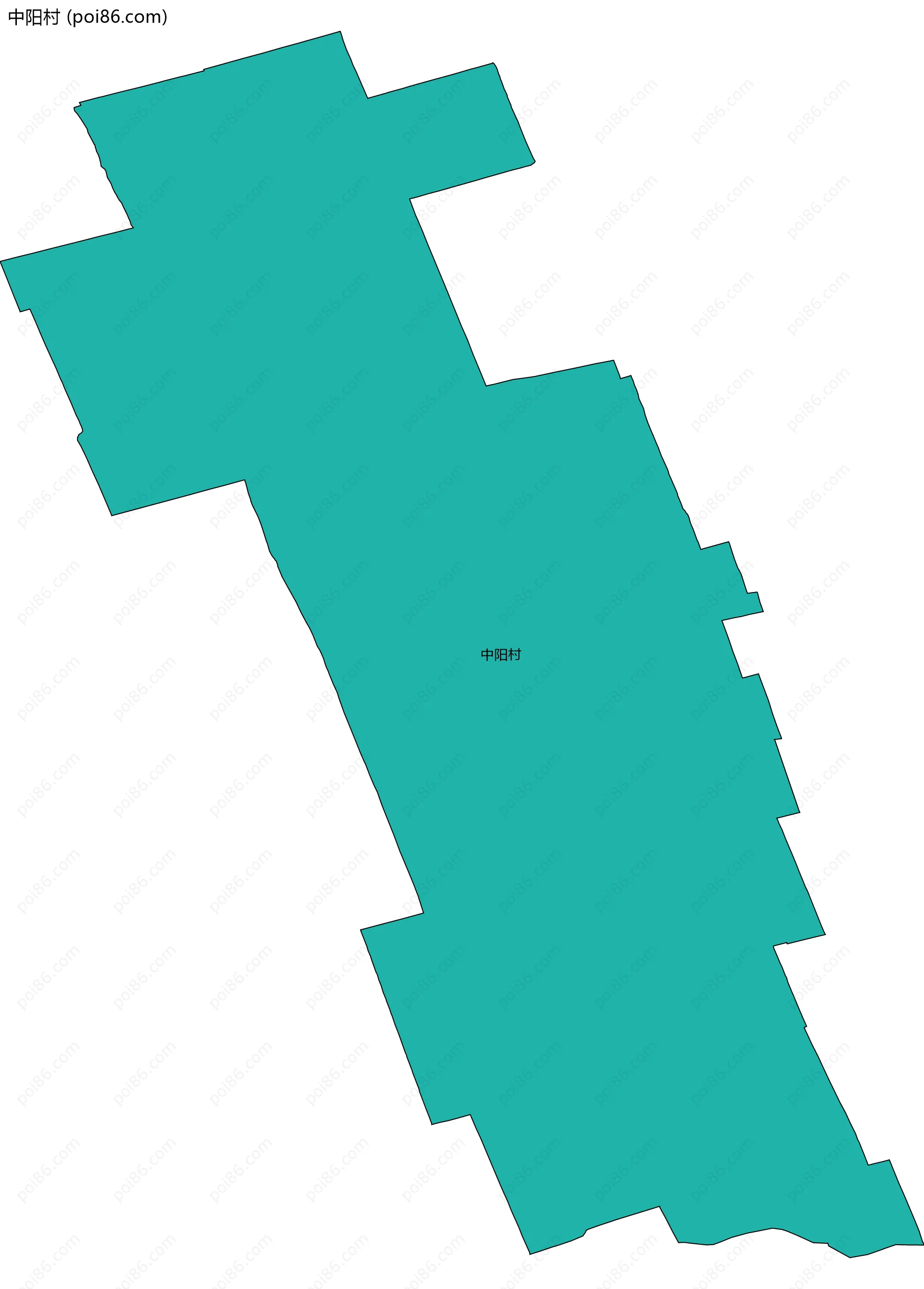 中阳村边界地图