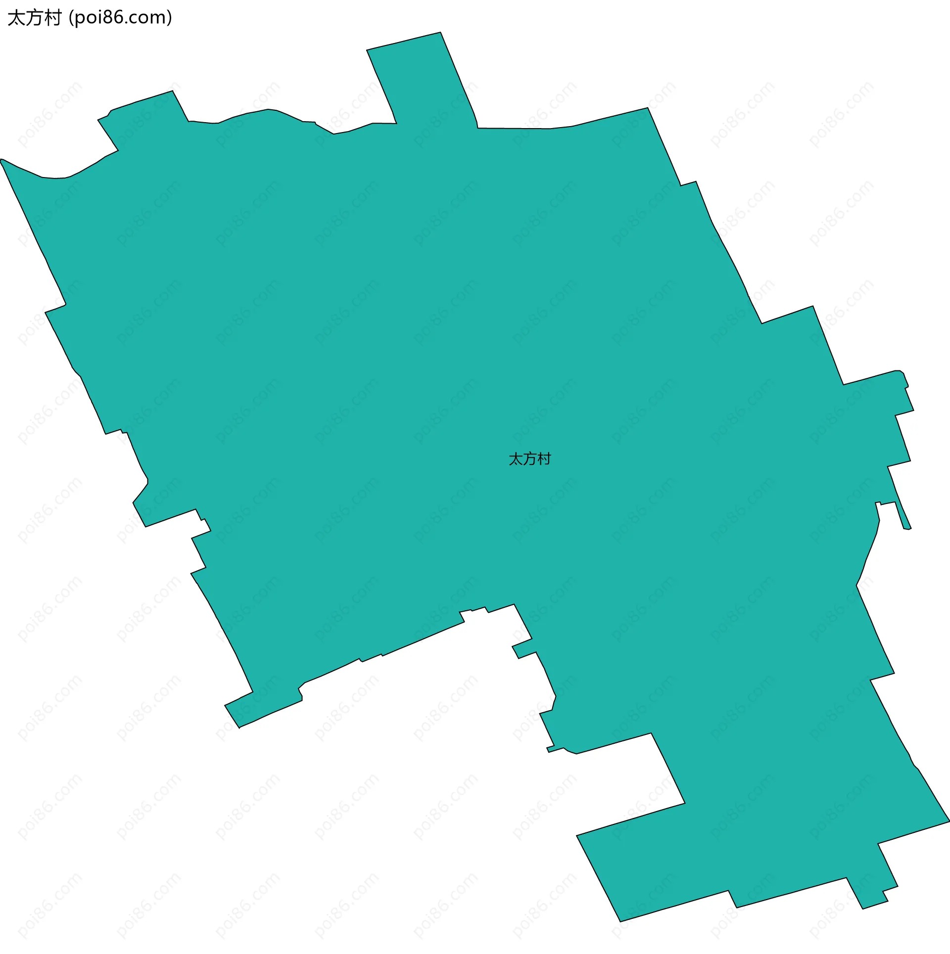 太方村边界地图