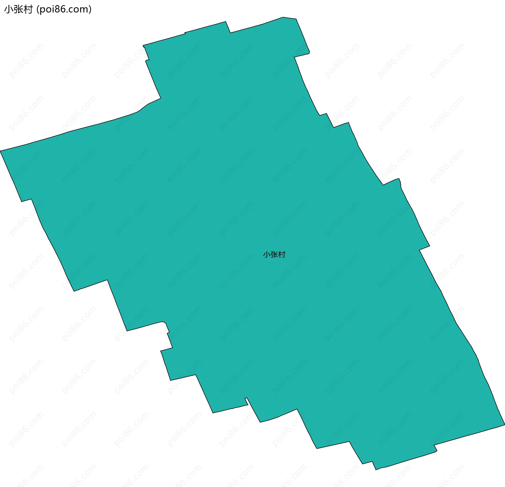 小张村边界地图