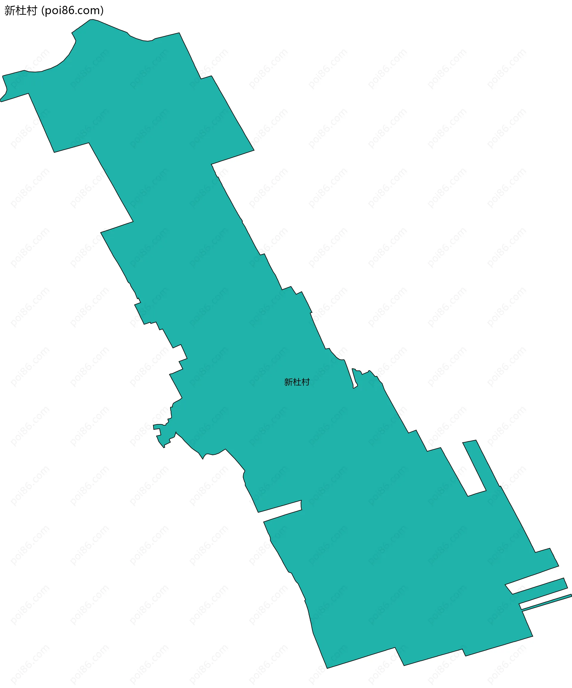 新杜村边界地图