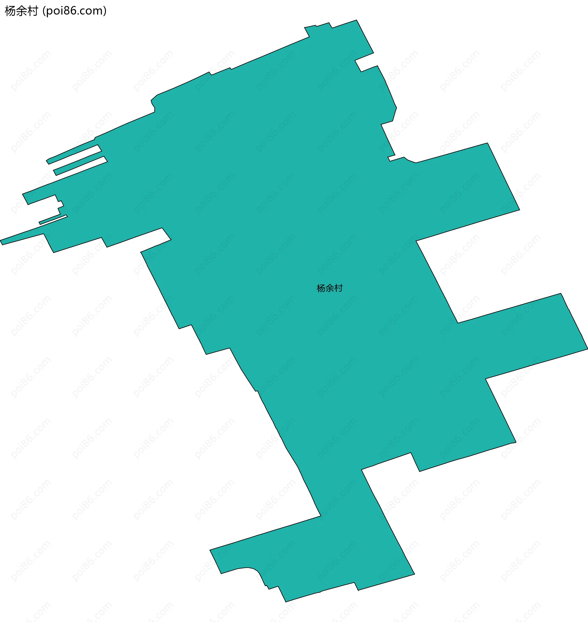 杨余村边界地图