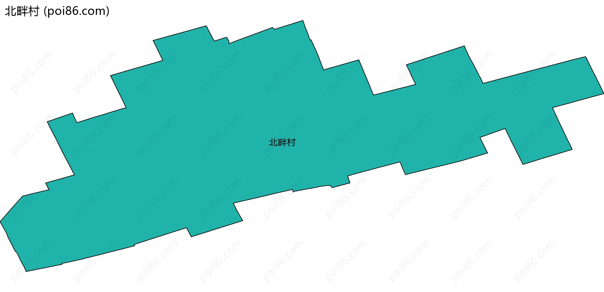 北畔村边界地图