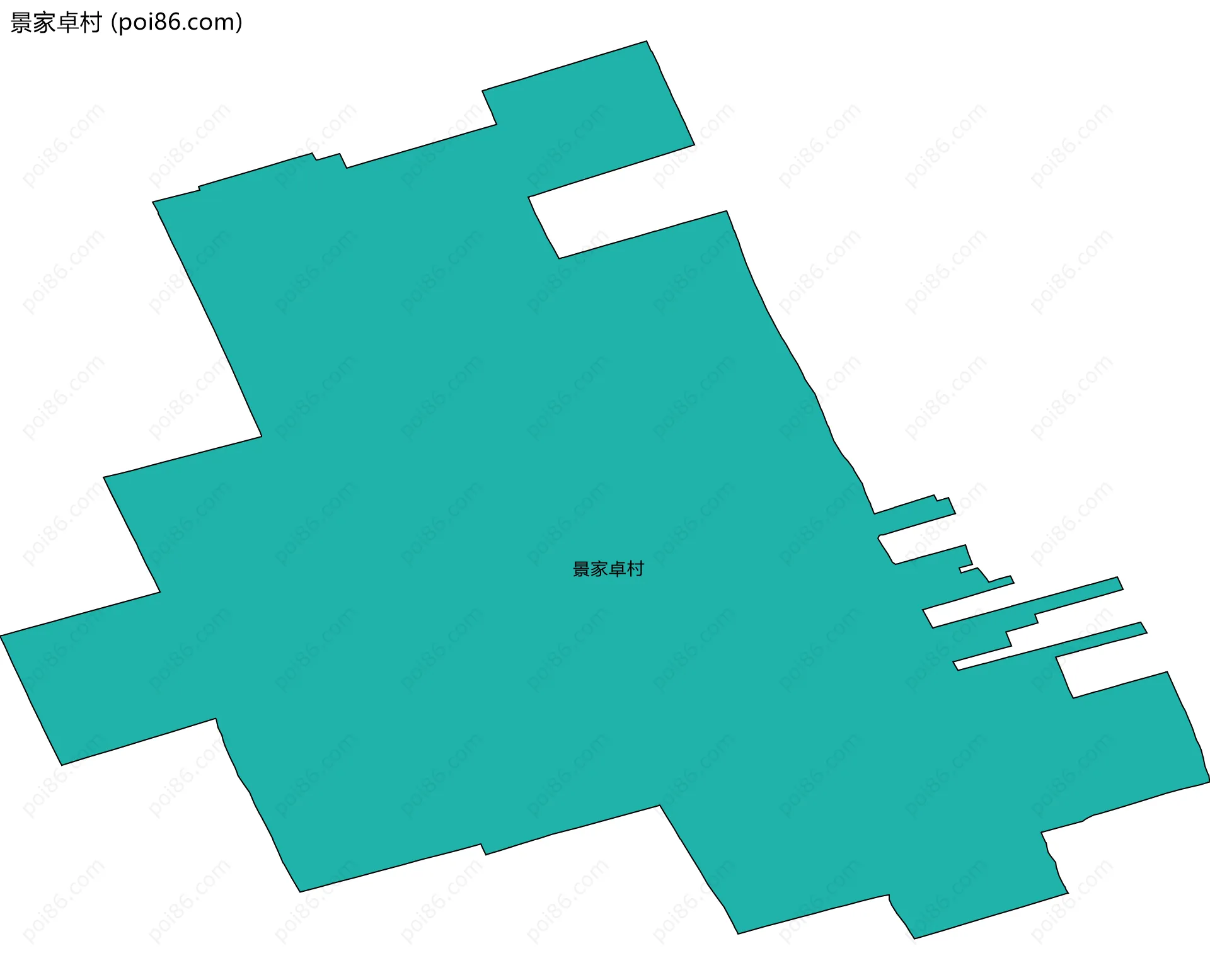 景家卓村边界地图