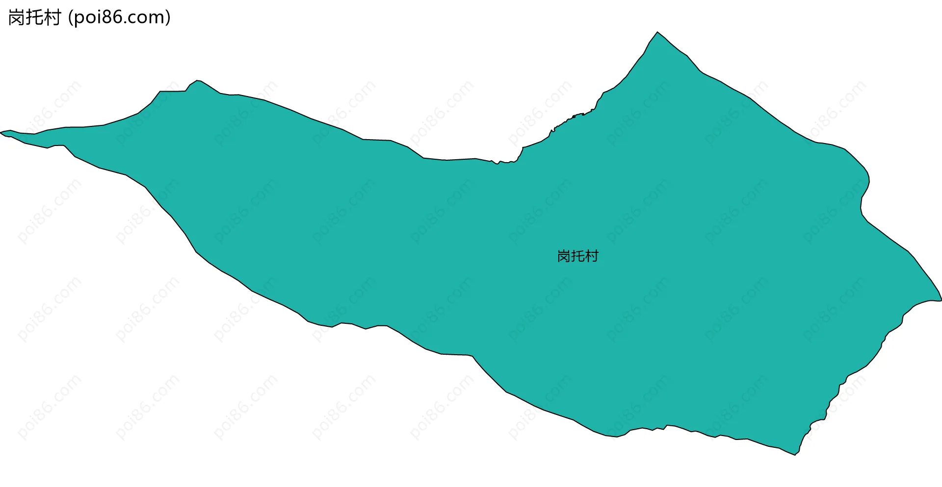 岗托村边界地图