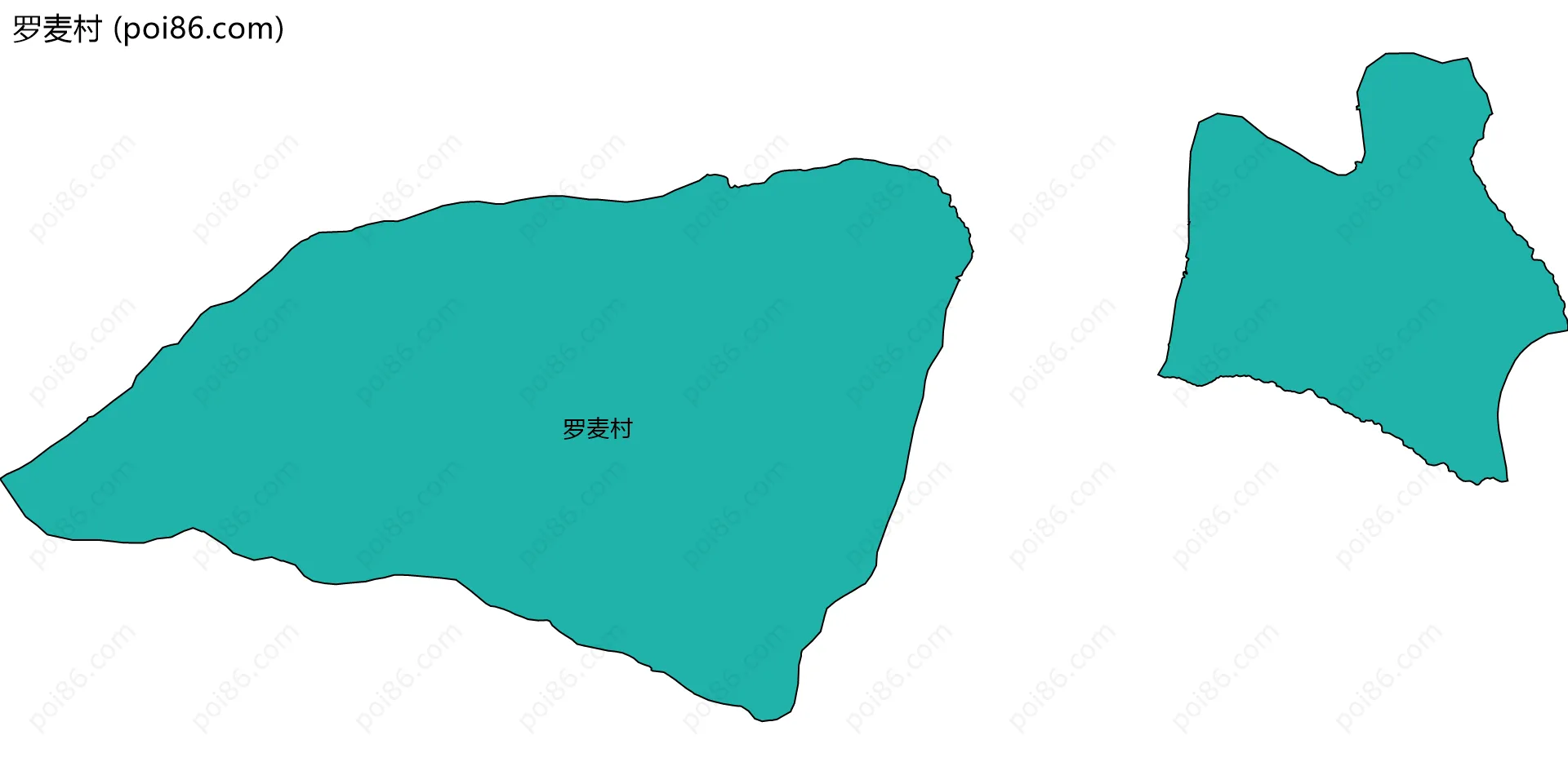 罗麦村边界地图