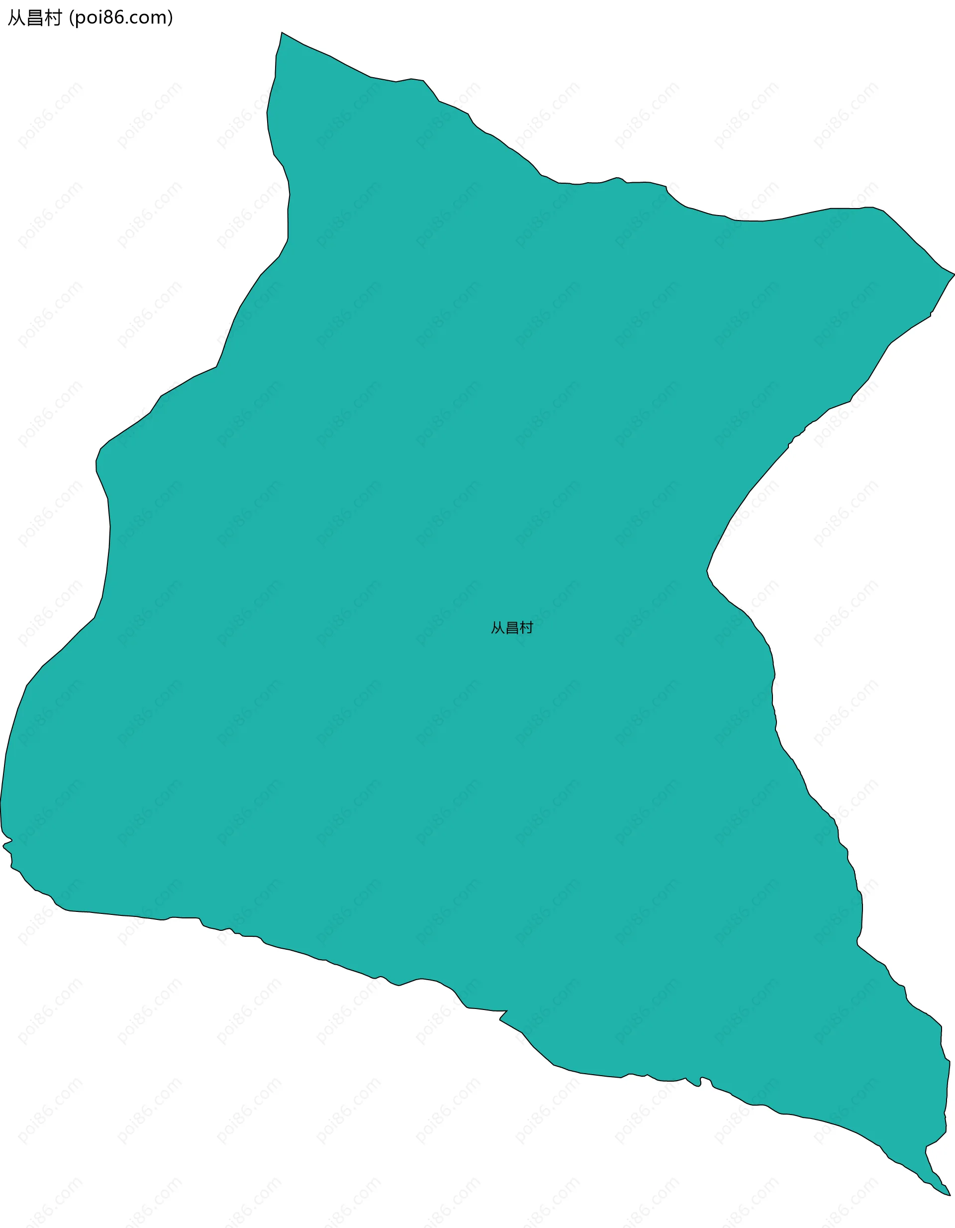 从昌村边界地图