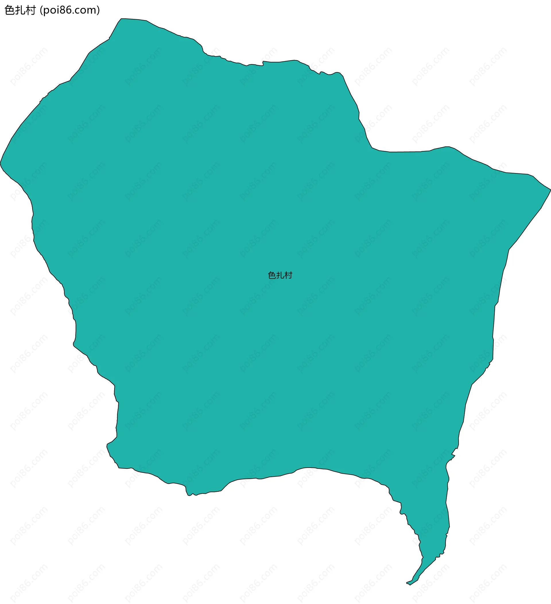 色扎村边界地图