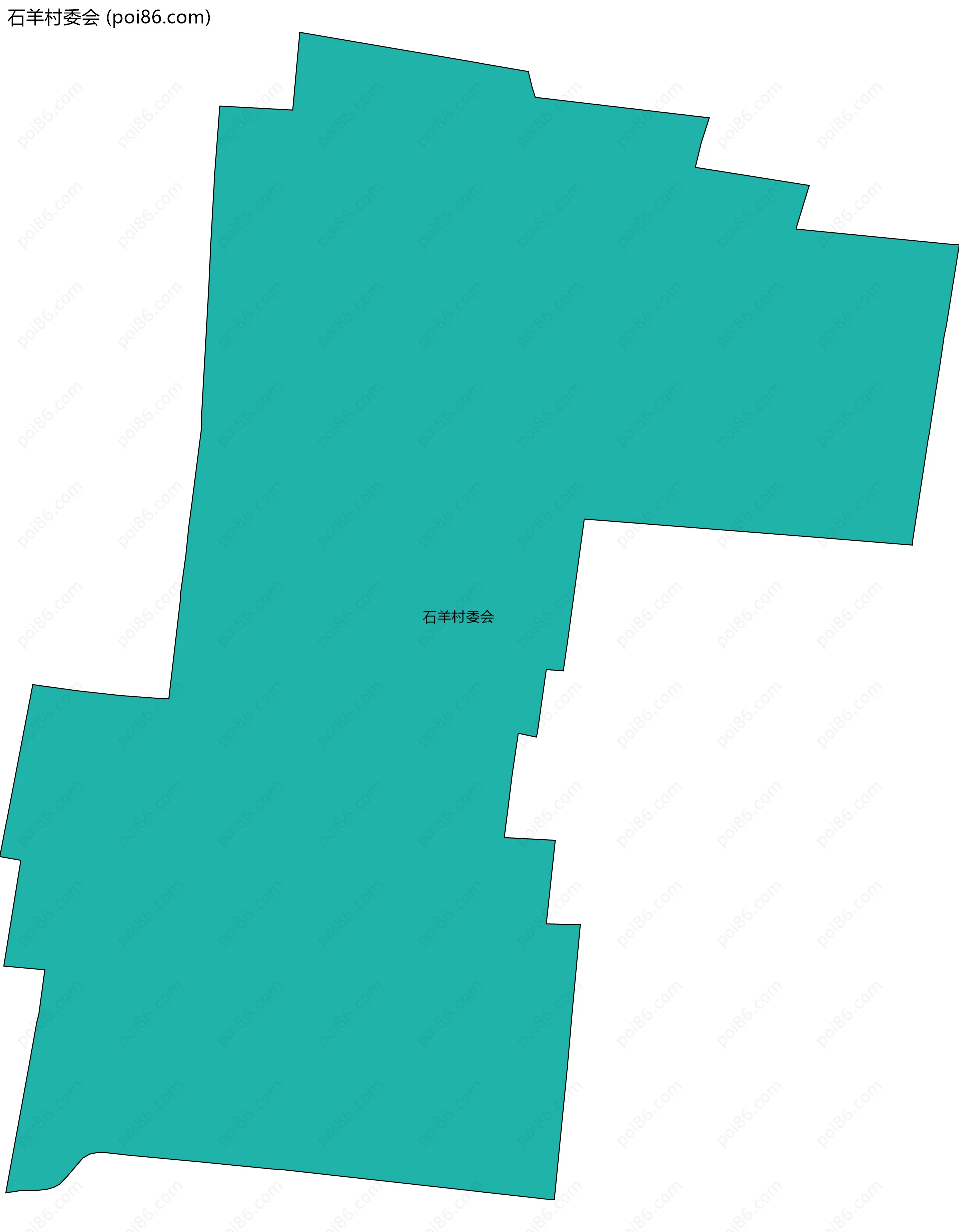 石羊村委会边界地图