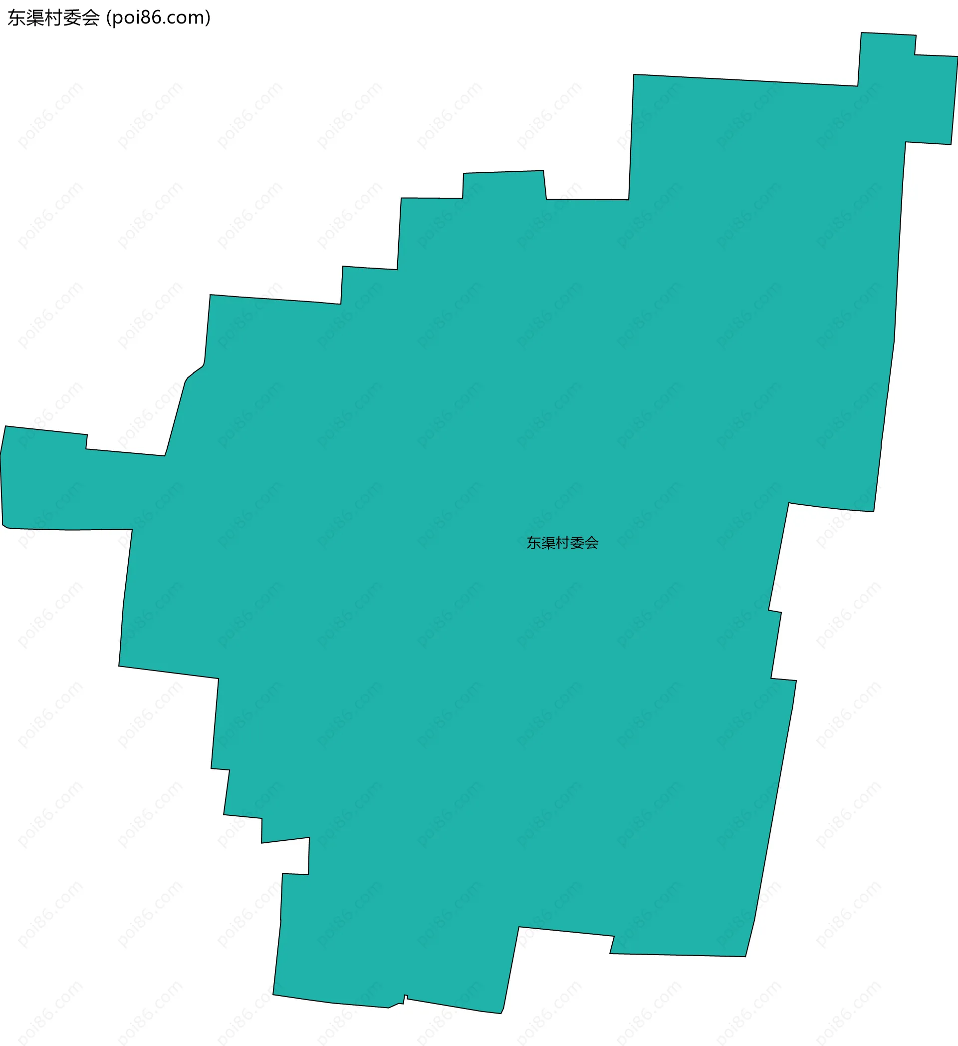 东渠村委会边界地图