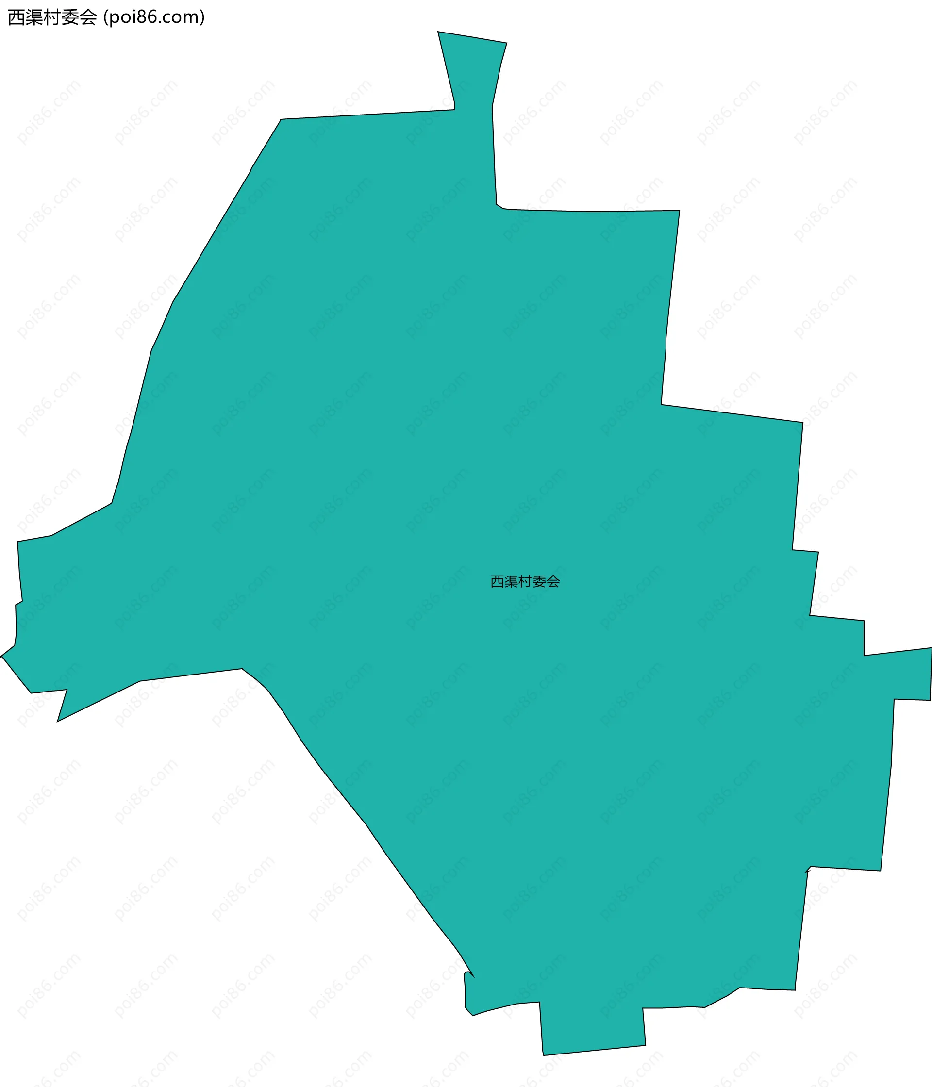 西渠村委会边界地图