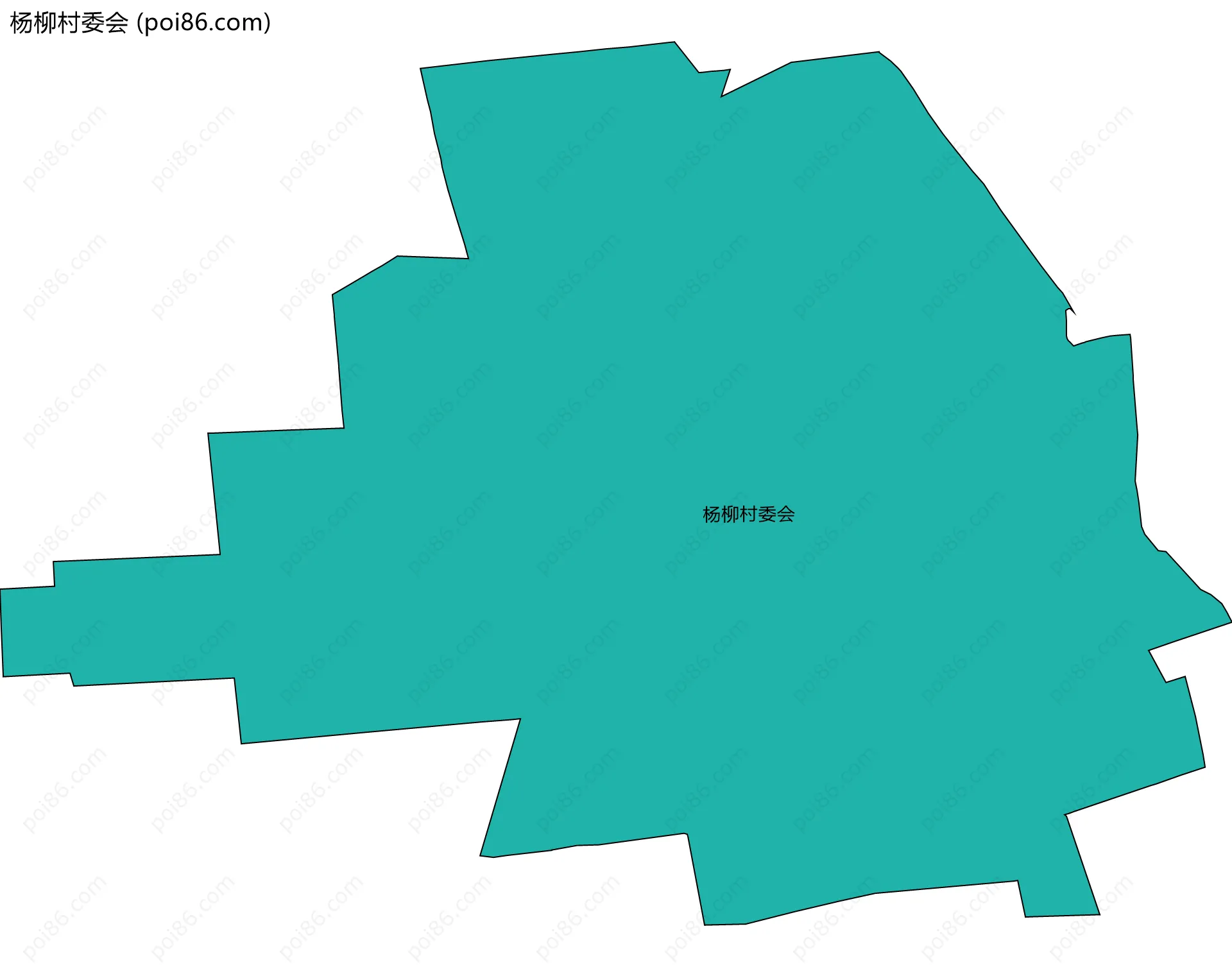 杨柳村委会边界地图