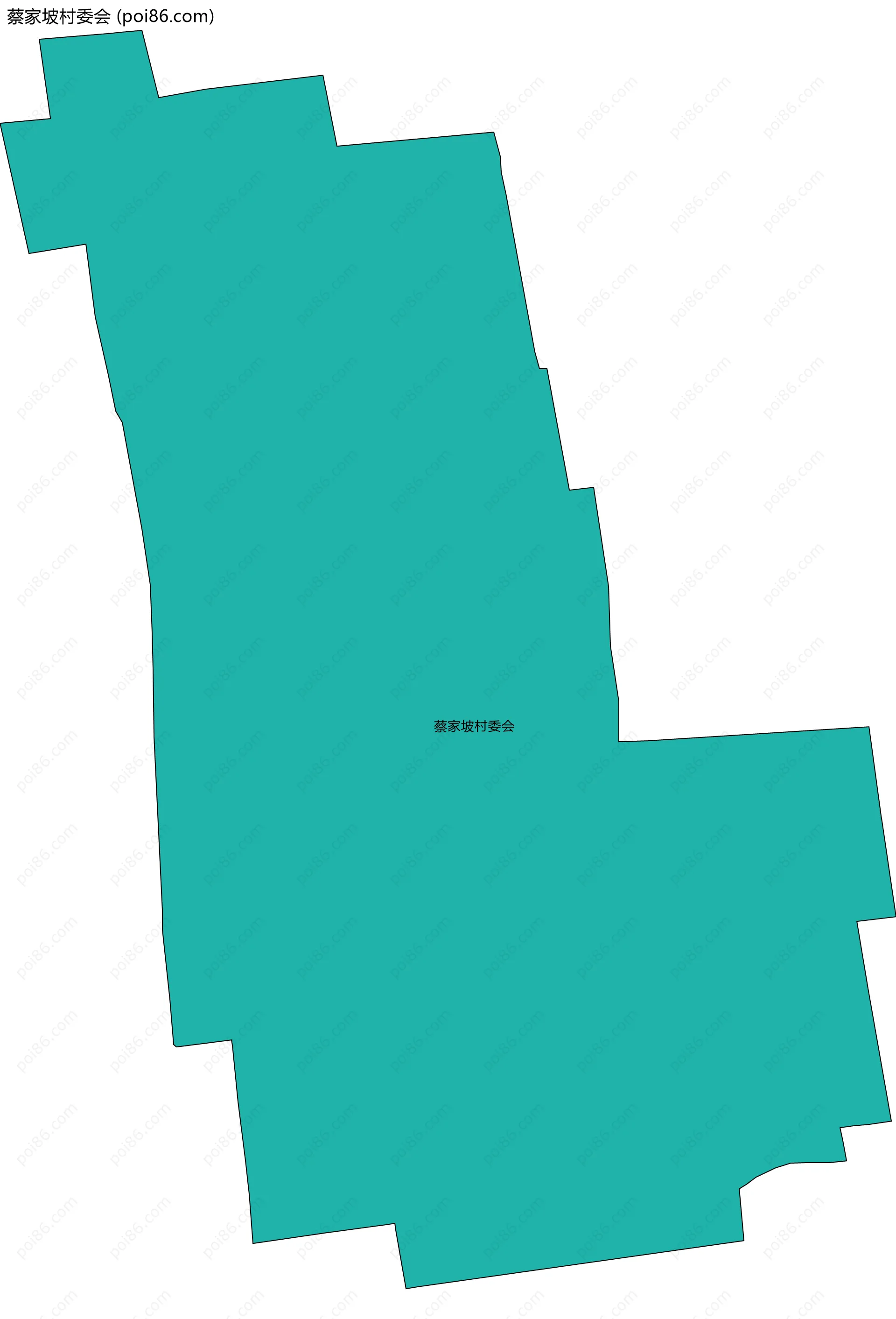 蔡家坡村委会边界地图