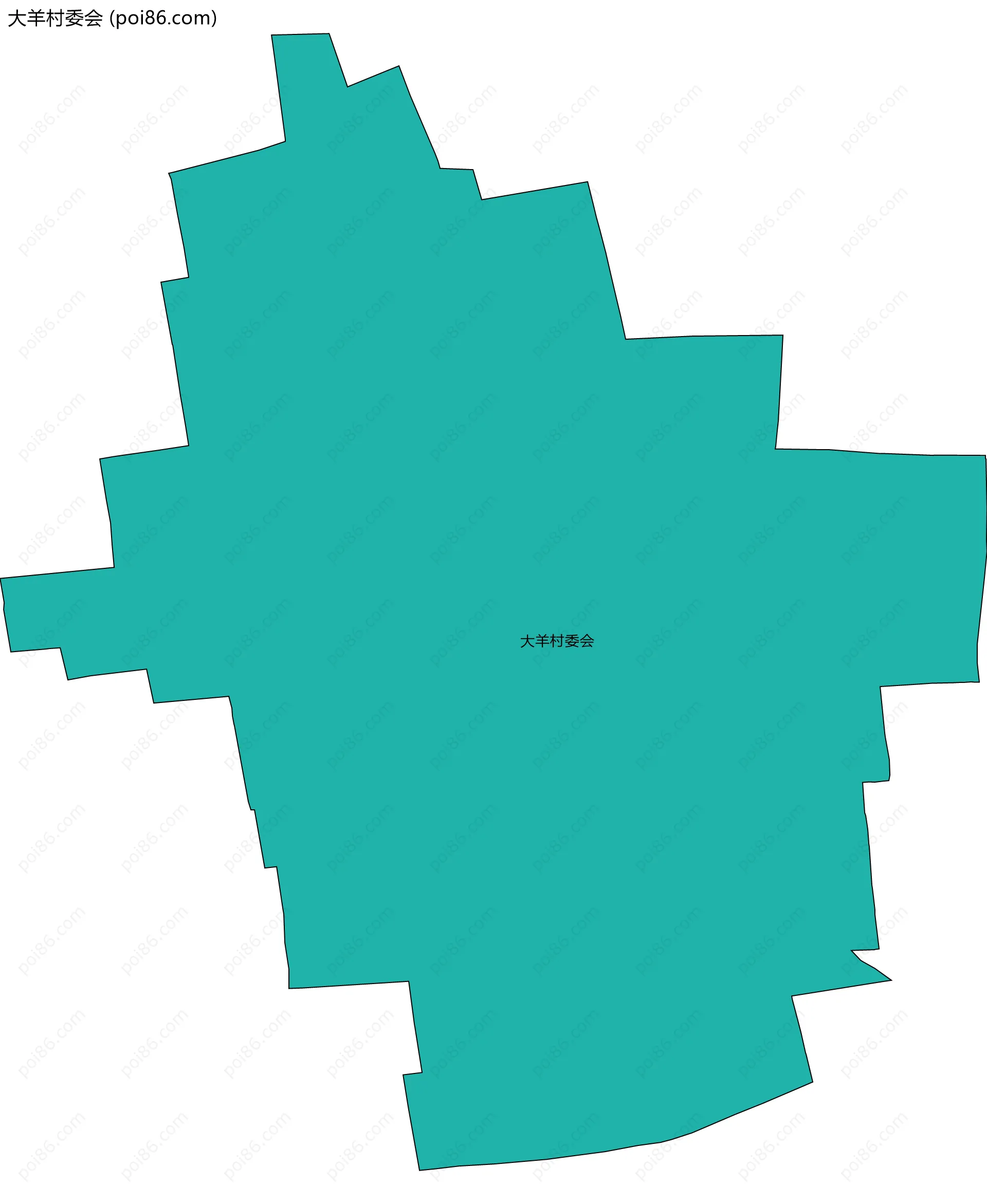 大羊村委会边界地图