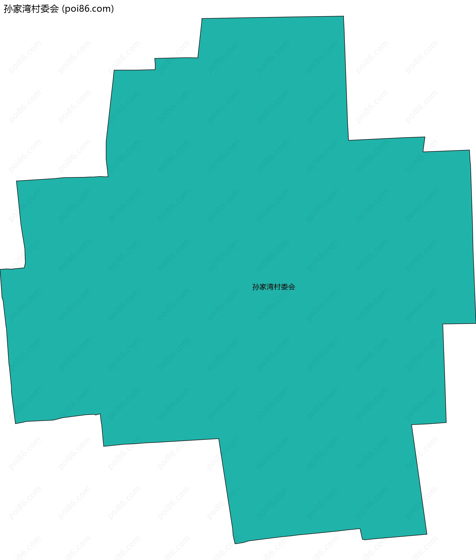 孙家湾村委会边界地图