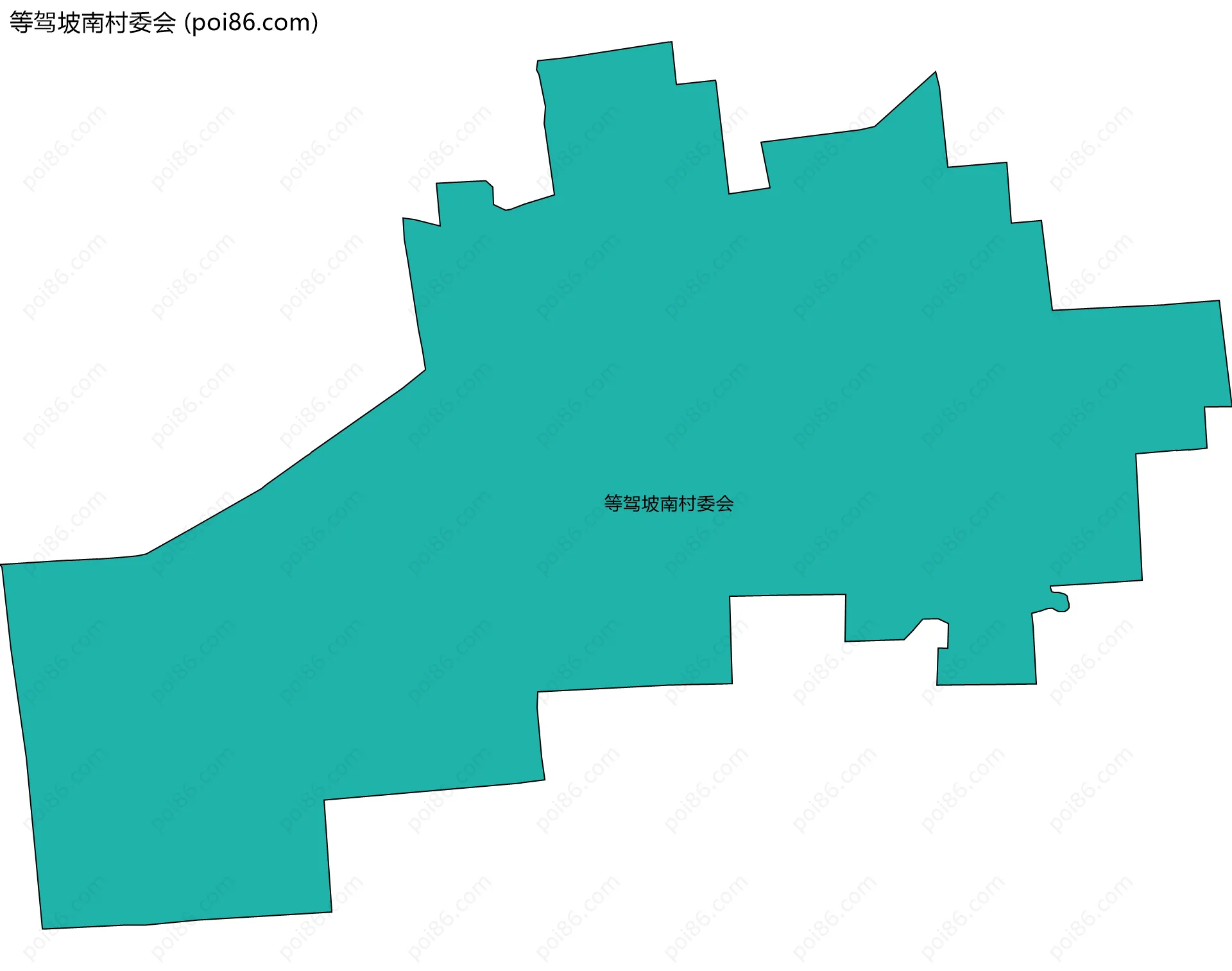 等驾坡南村委会边界地图