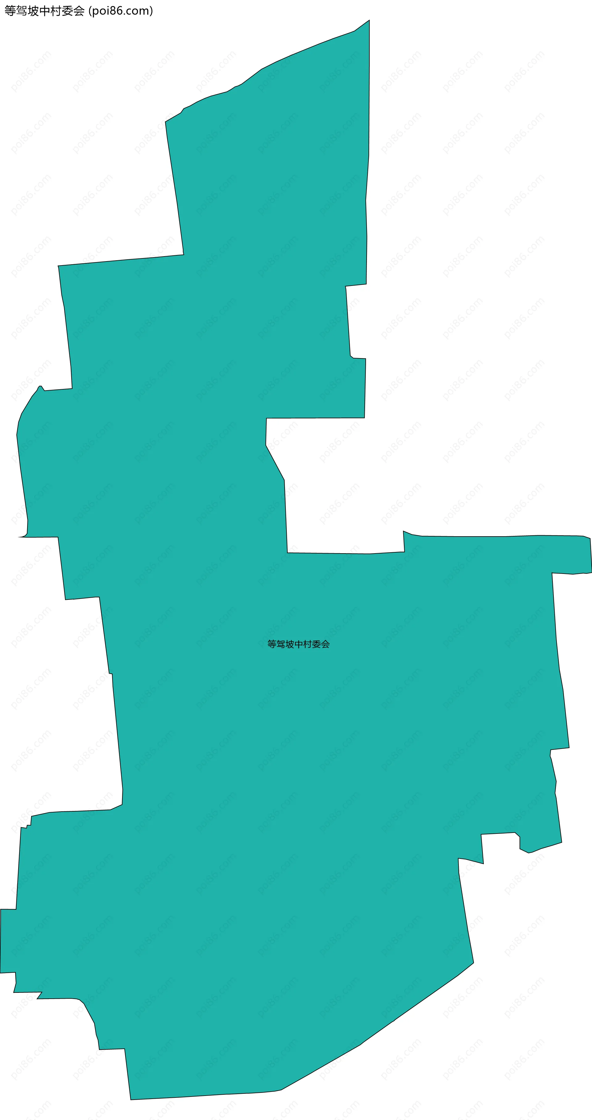 等驾坡中村委会边界地图
