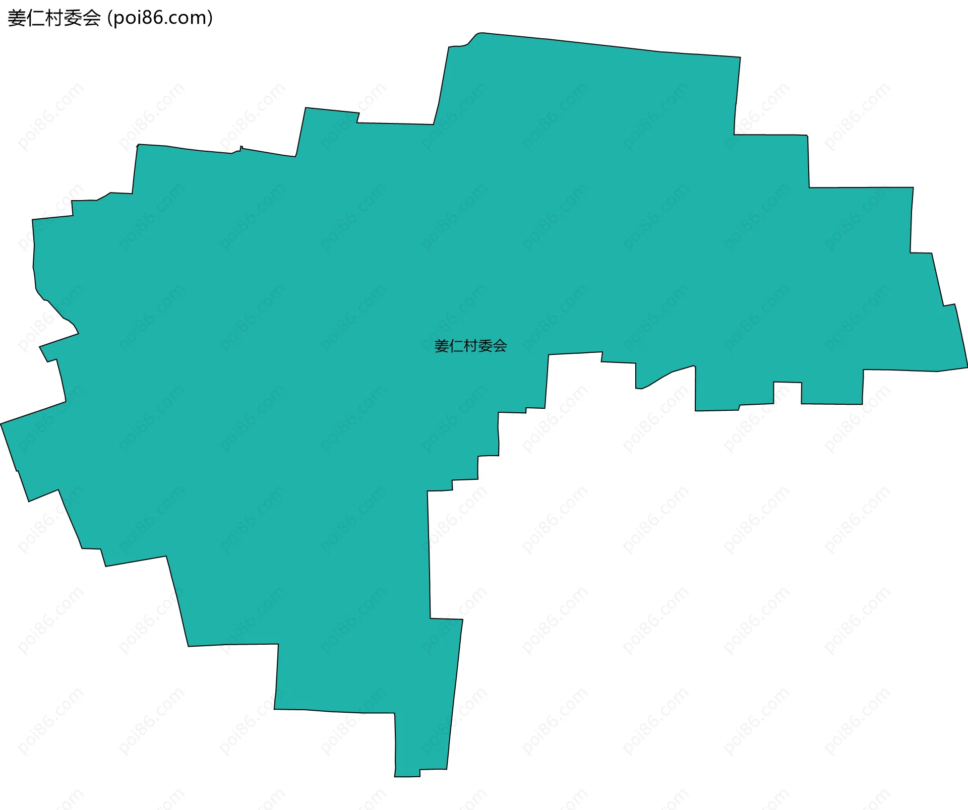 姜仁村委会边界地图