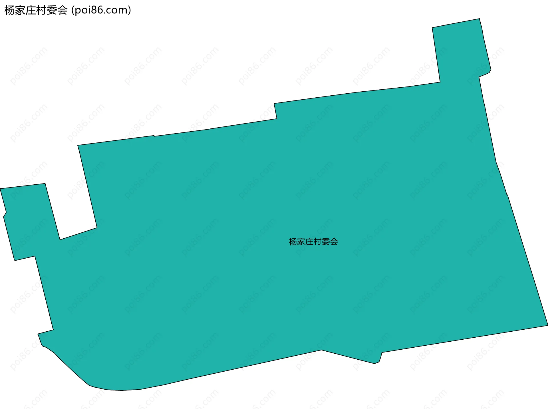 杨家庄村委会边界地图