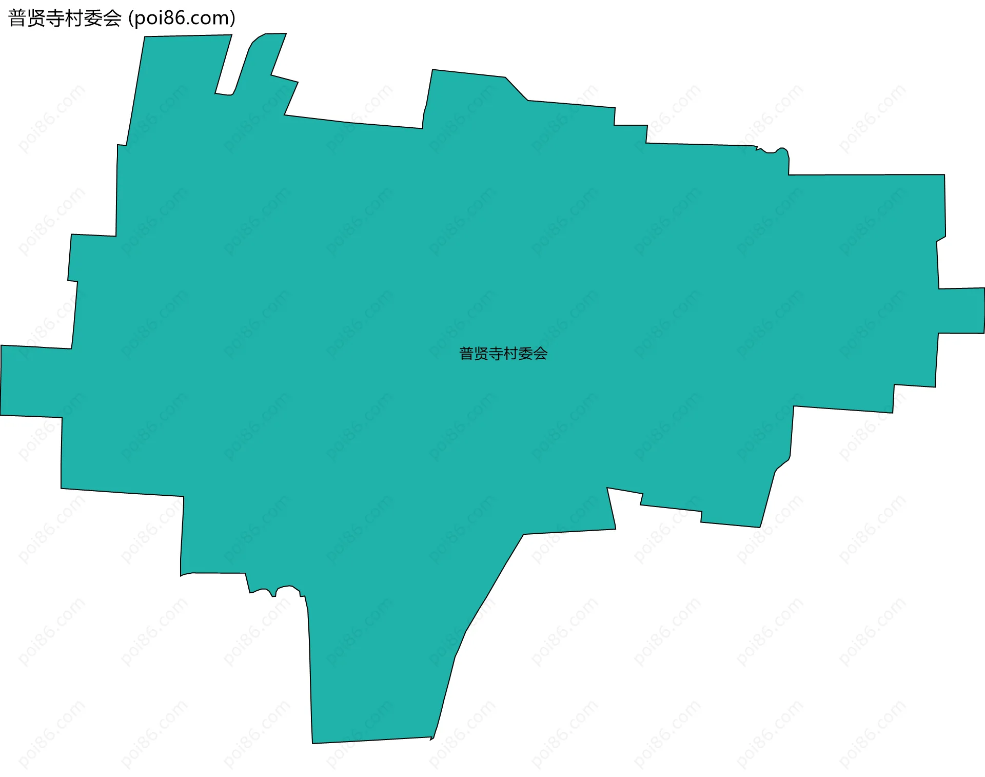 普贤寺村委会边界地图