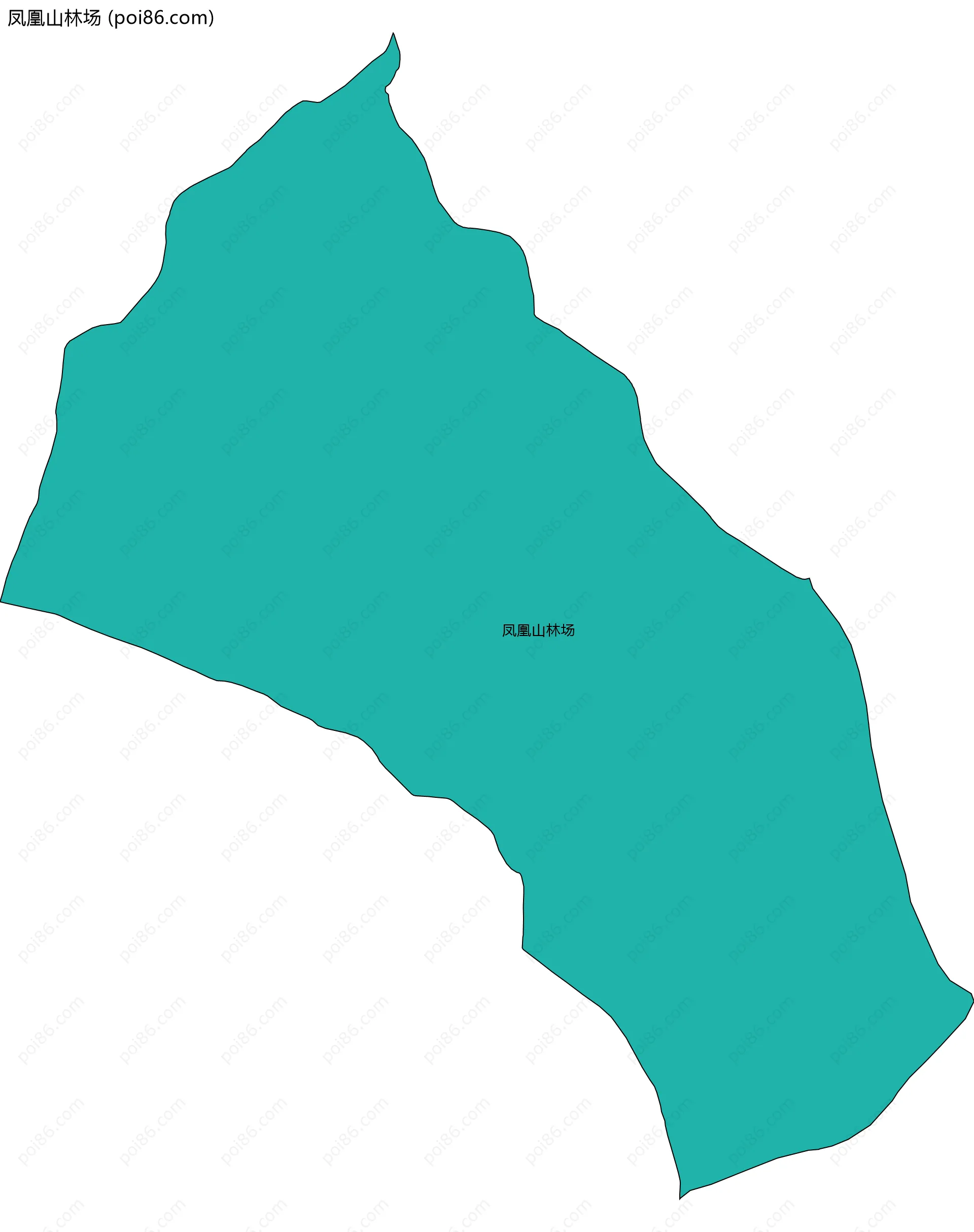 凤凰山林场边界地图