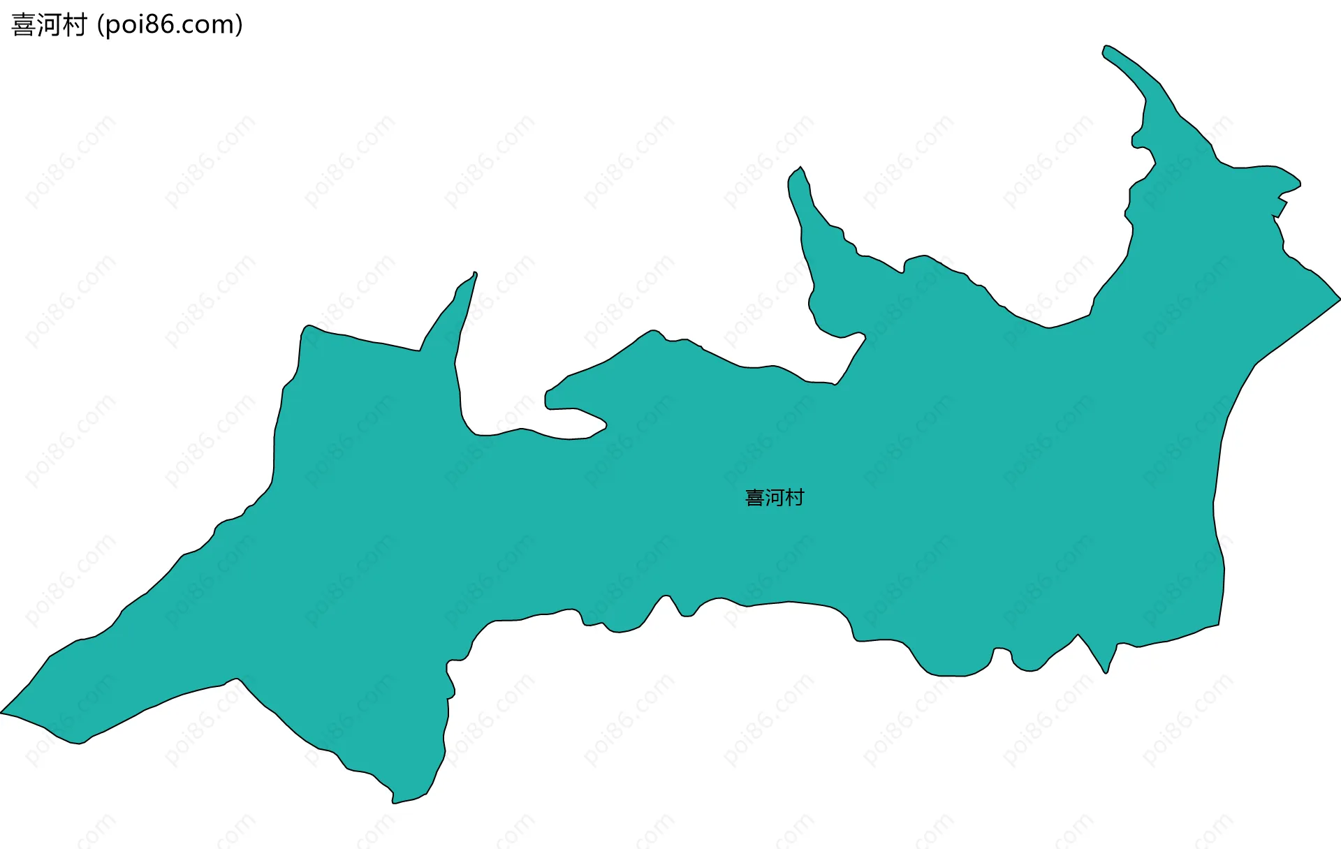 喜河村边界地图