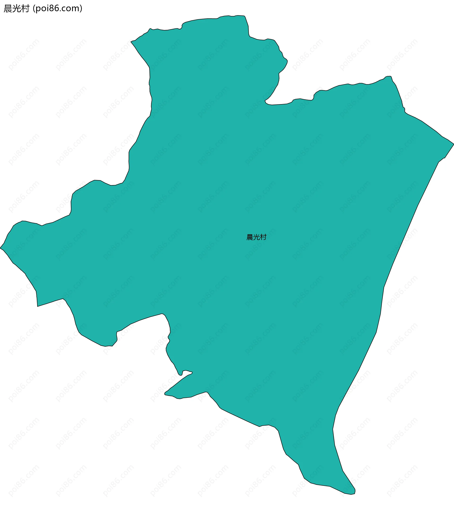 晨光村边界地图