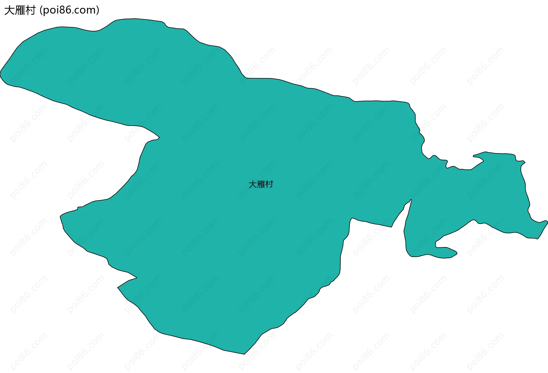 大雁村边界地图