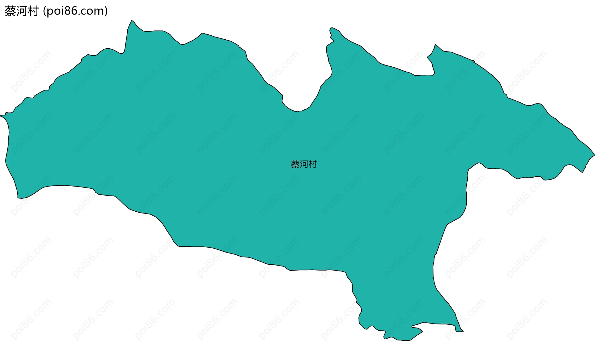 蔡河村边界地图