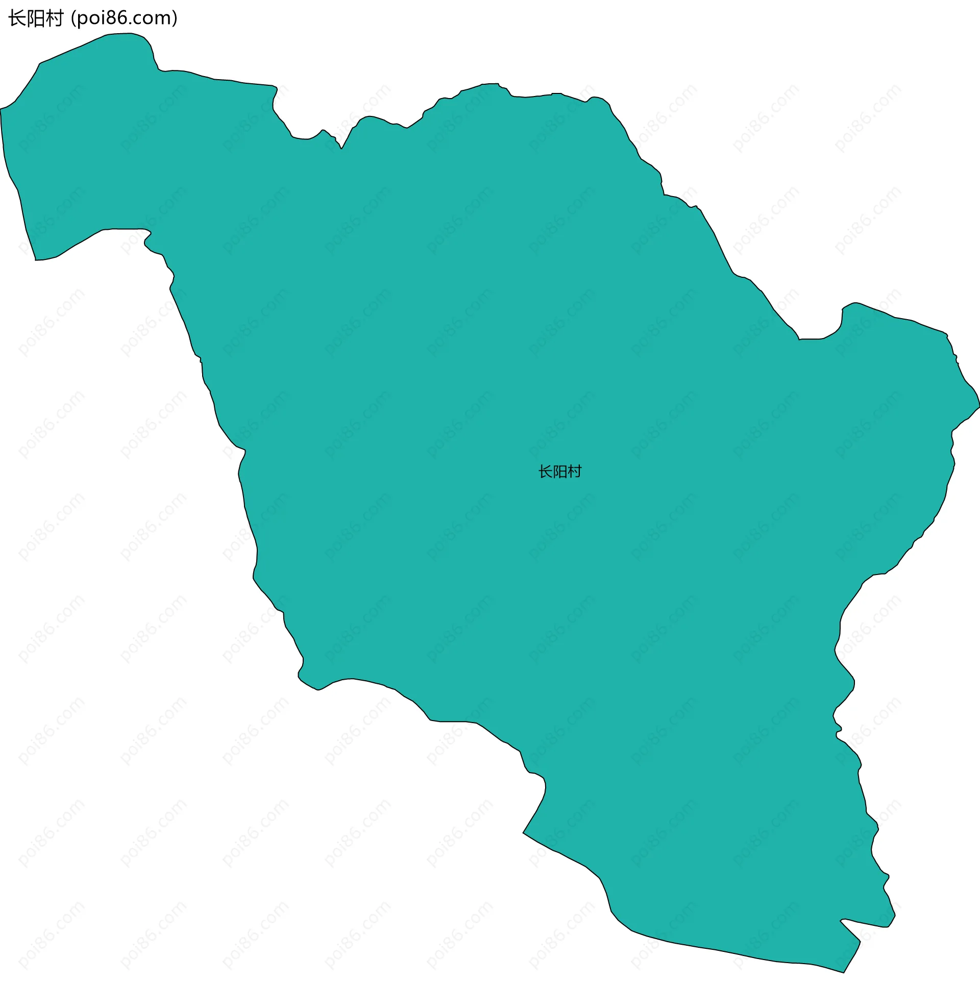 长阳村边界地图