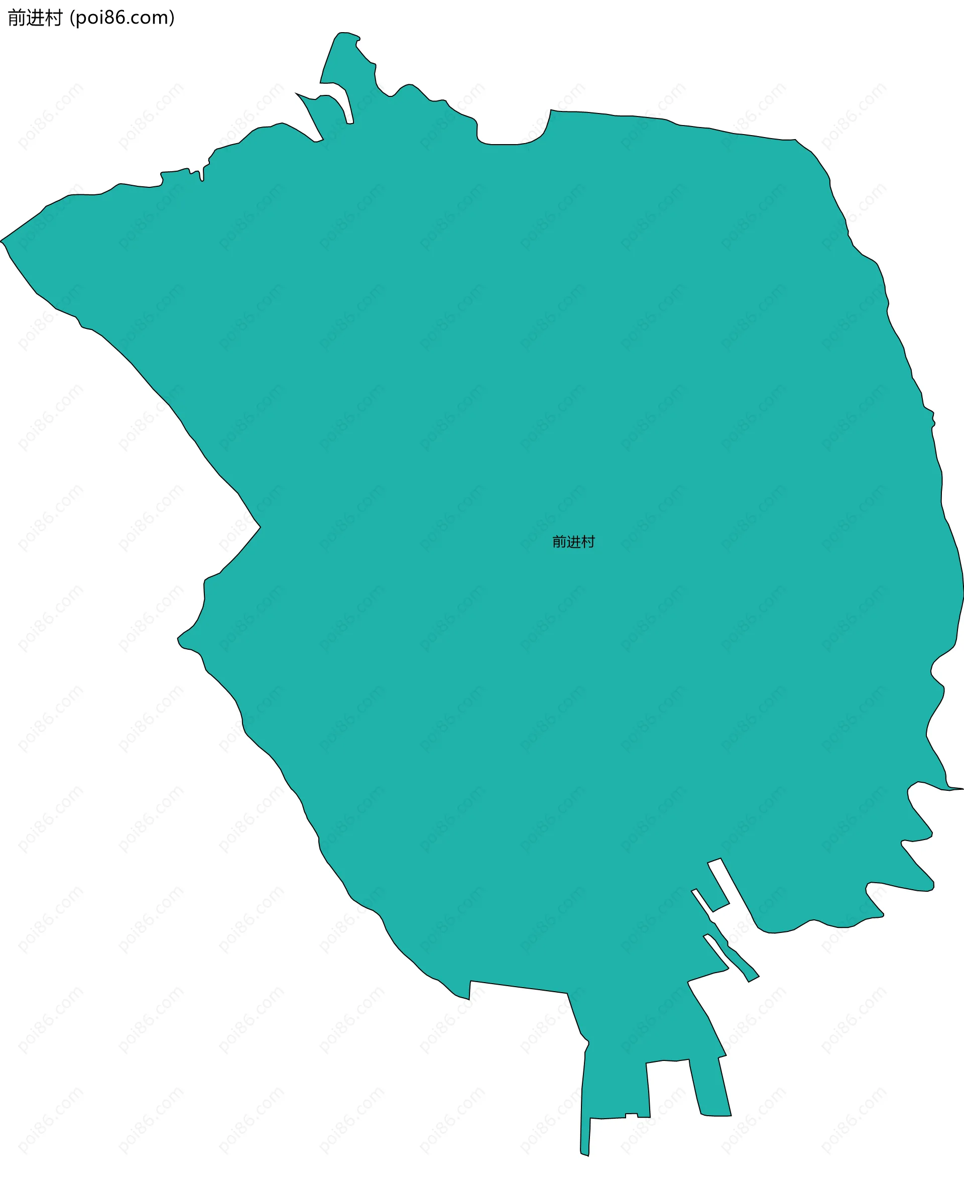 前进村边界地图