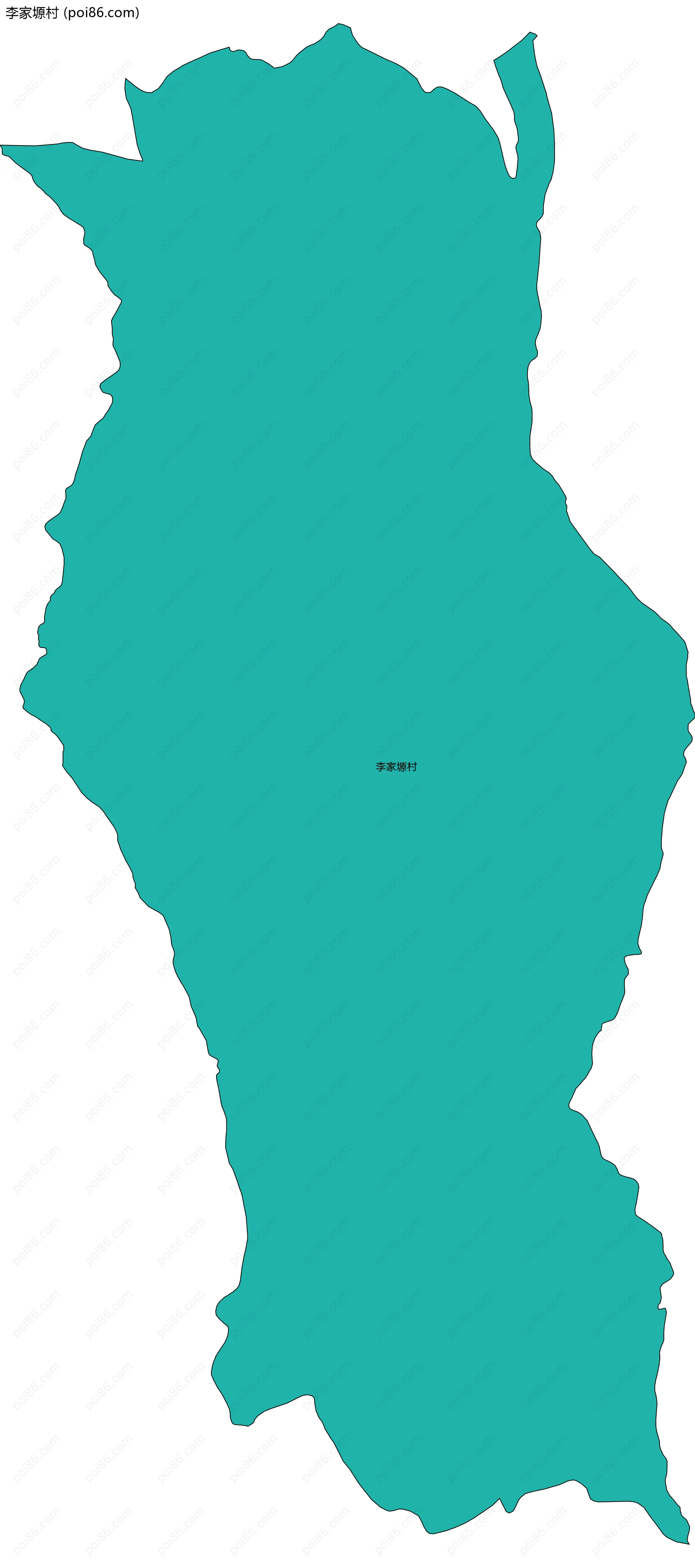 李家塬村边界地图