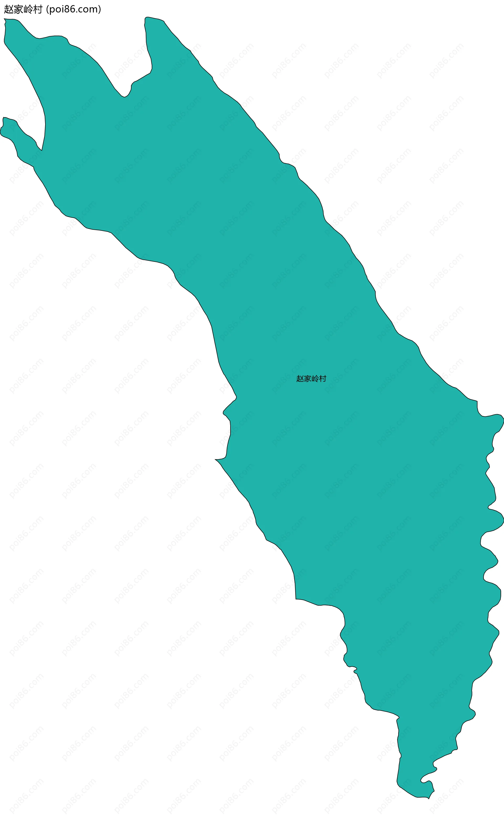 赵家岭村边界地图