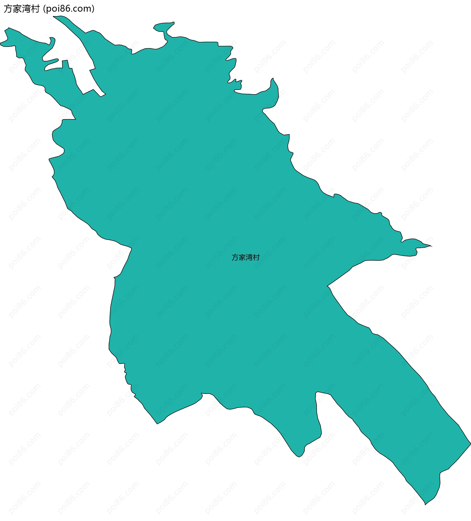 方家湾村边界地图