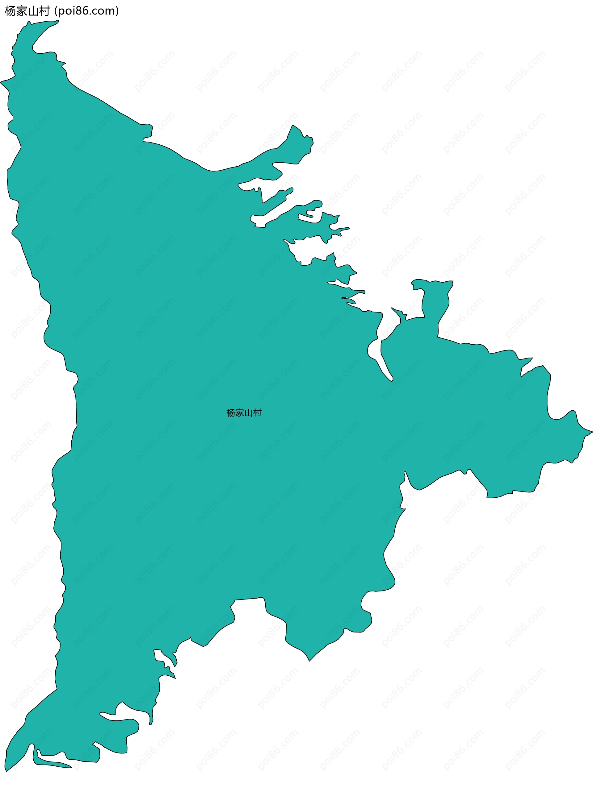 杨家山村边界地图